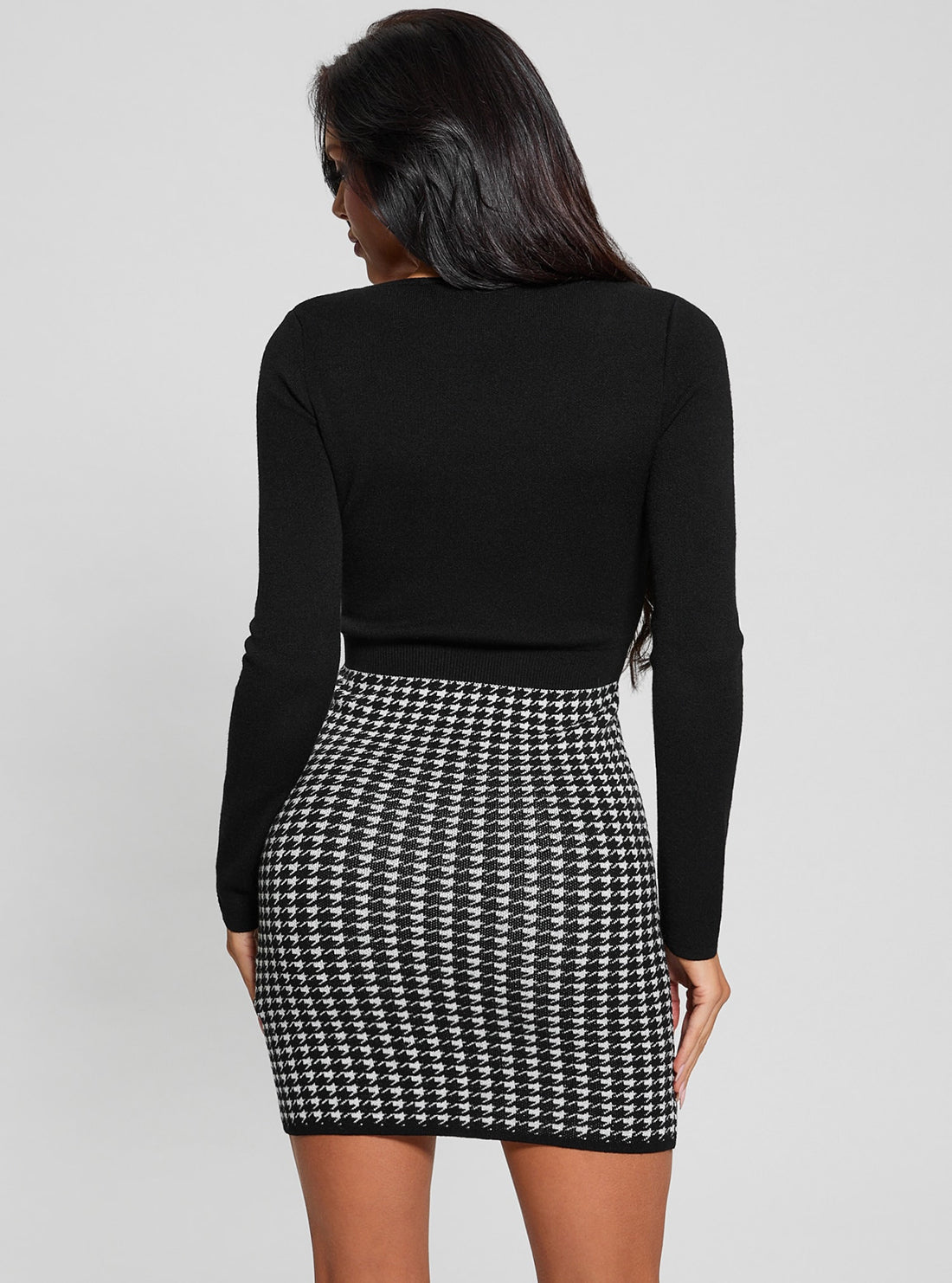 Black Gabriella Knit Mini Dress