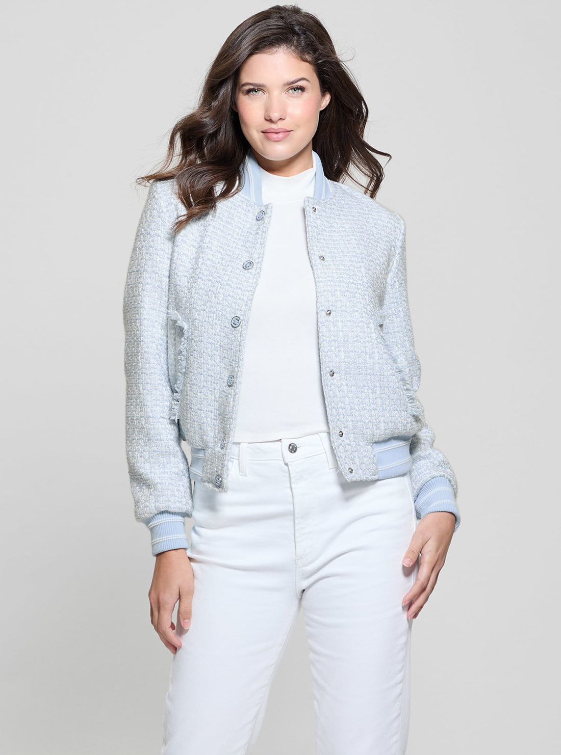 Blue Gloria Bomber Jacket