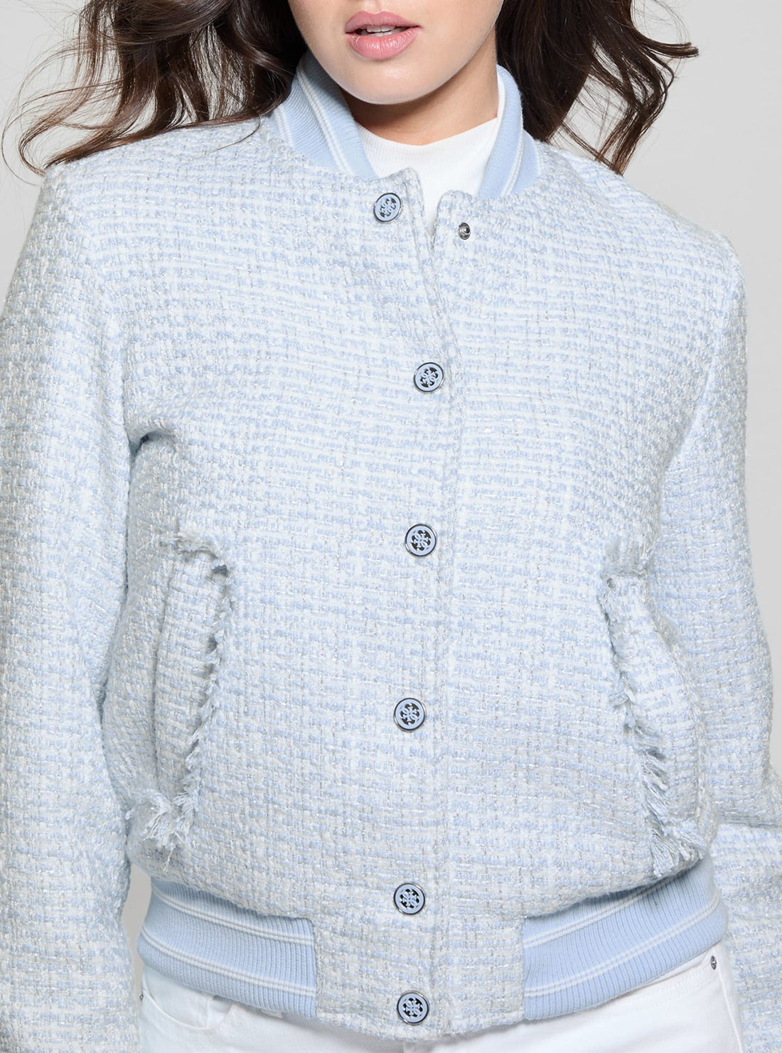 Blue Gloria Bomber Jacket