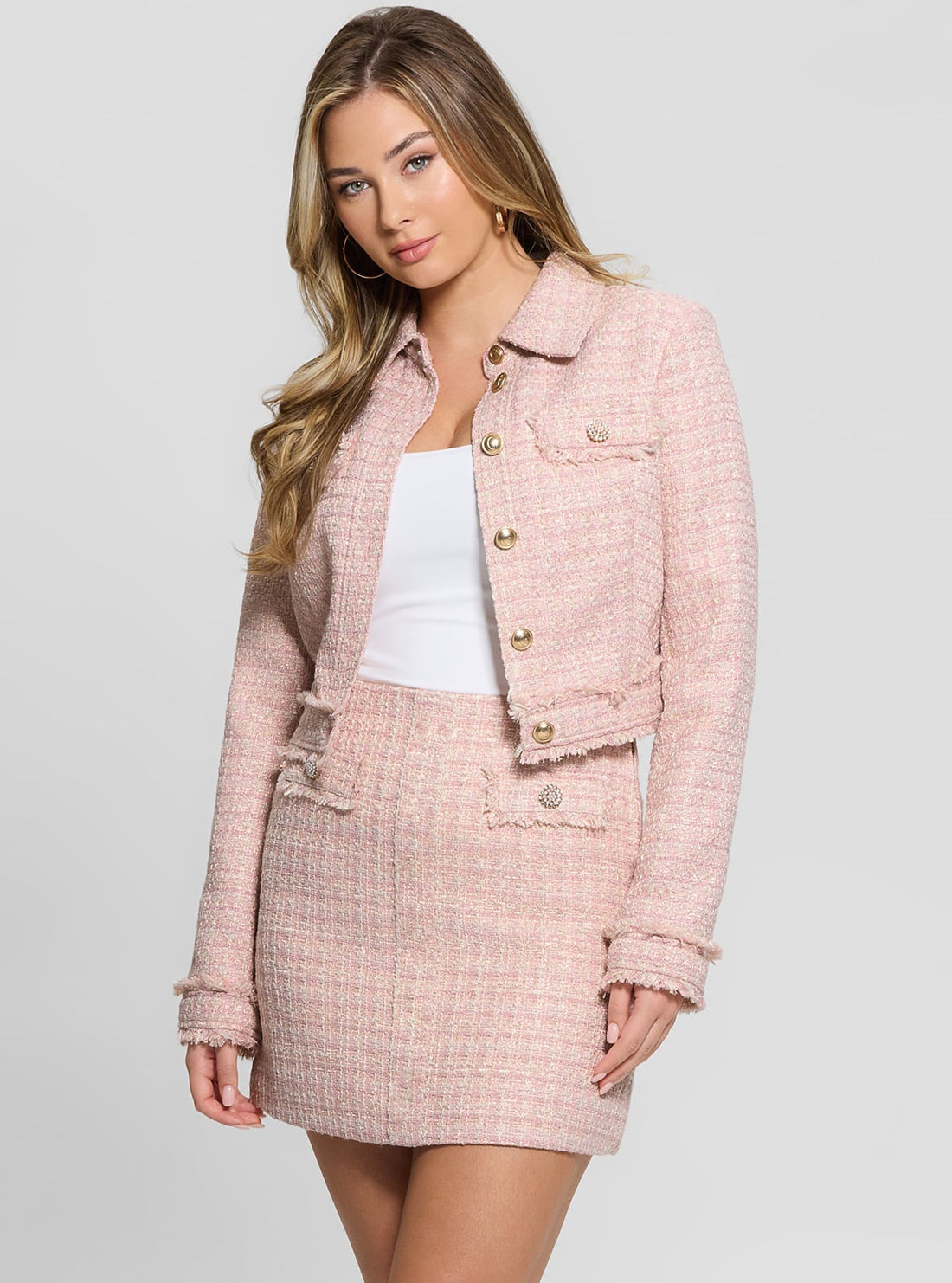 Pink Daphnee Cropped Jacket