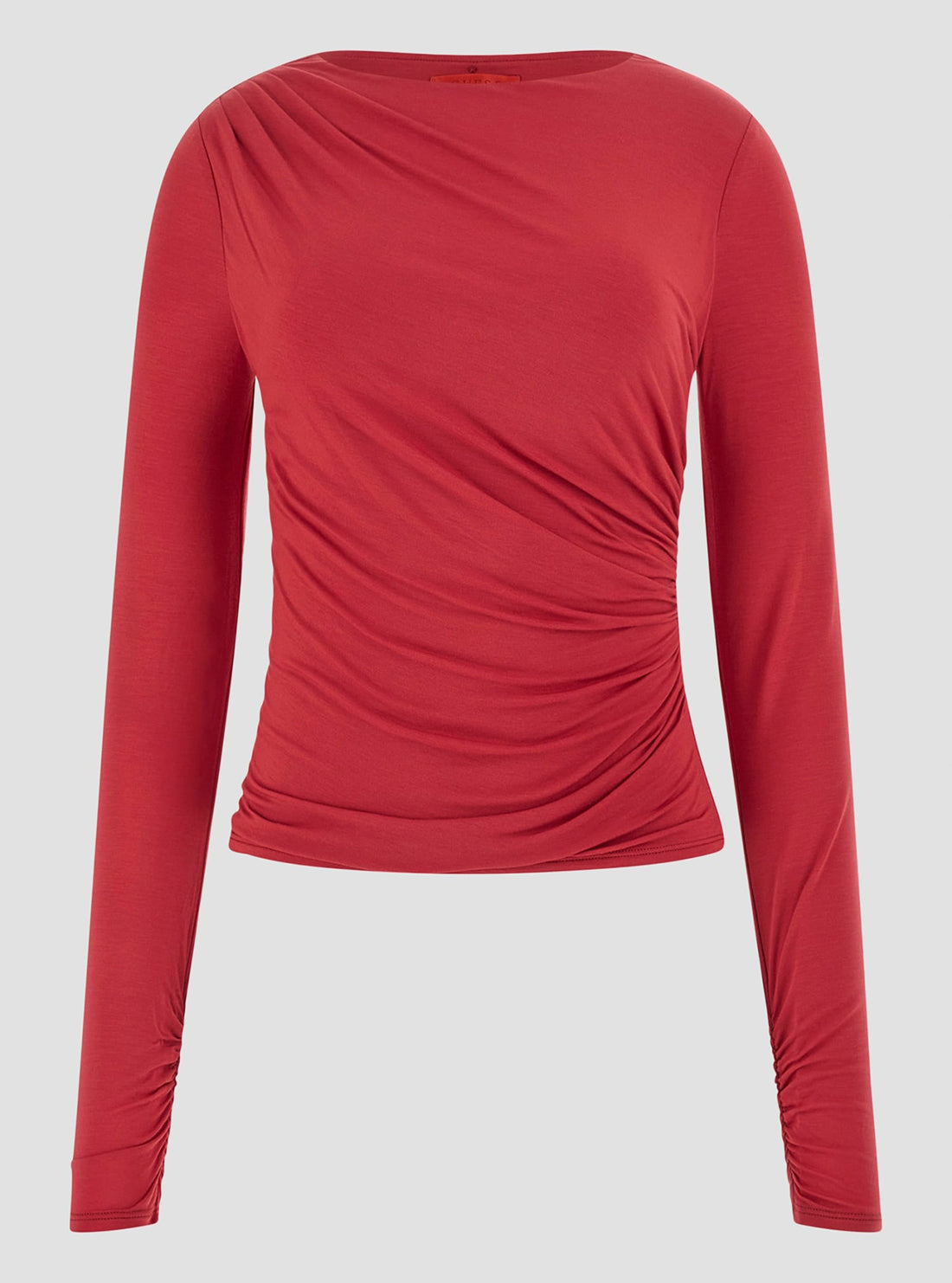 Red Shirred Noelle Top
