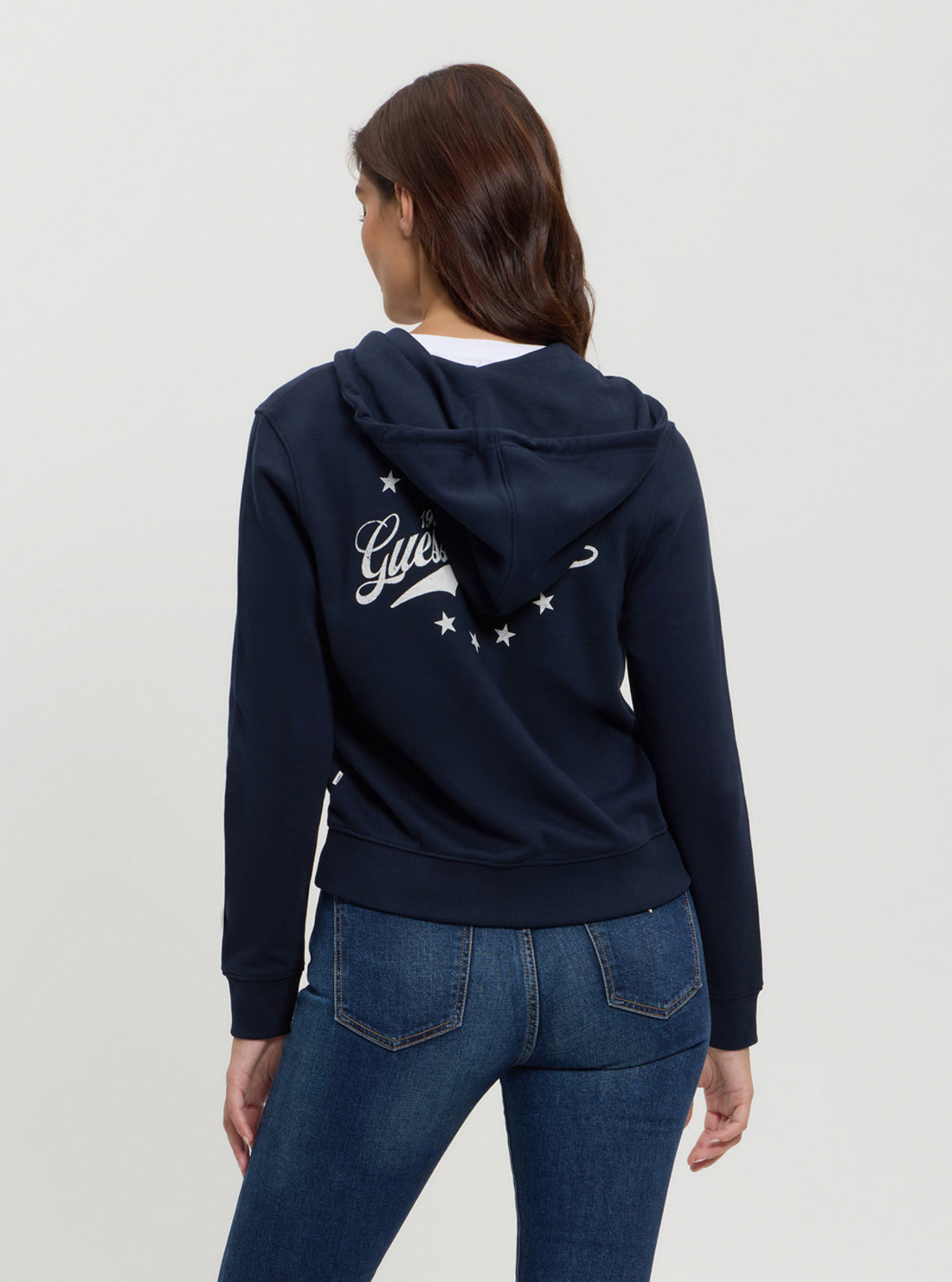 Guess Jeans Navy Hooded Jacket