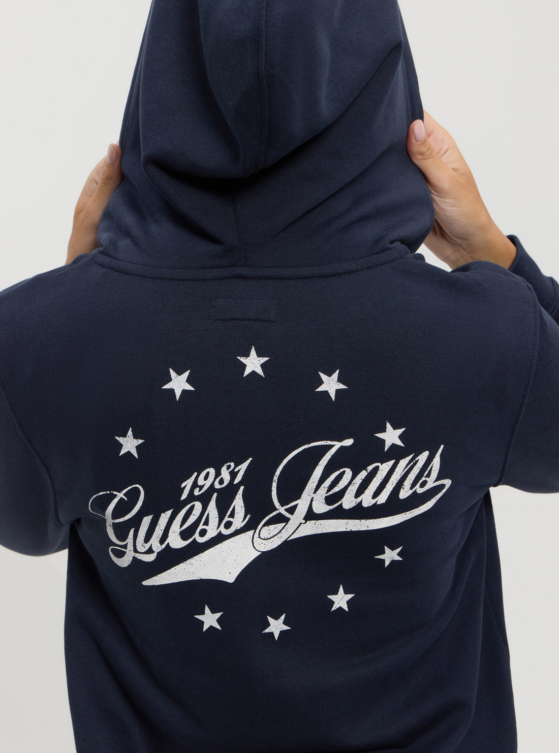 Guess Jeans Navy Hooded Jacket