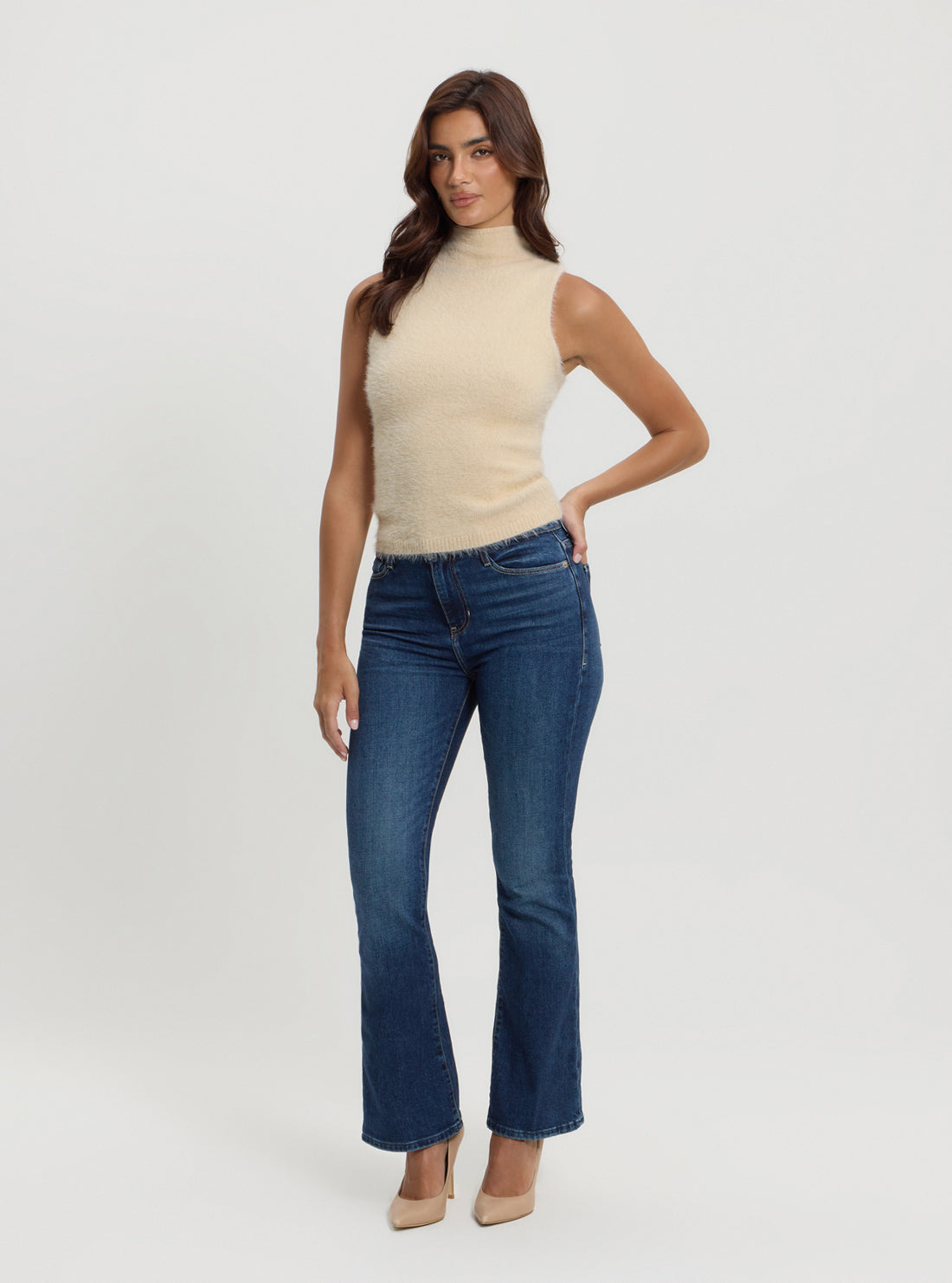 Beige Ashley Funnel Top