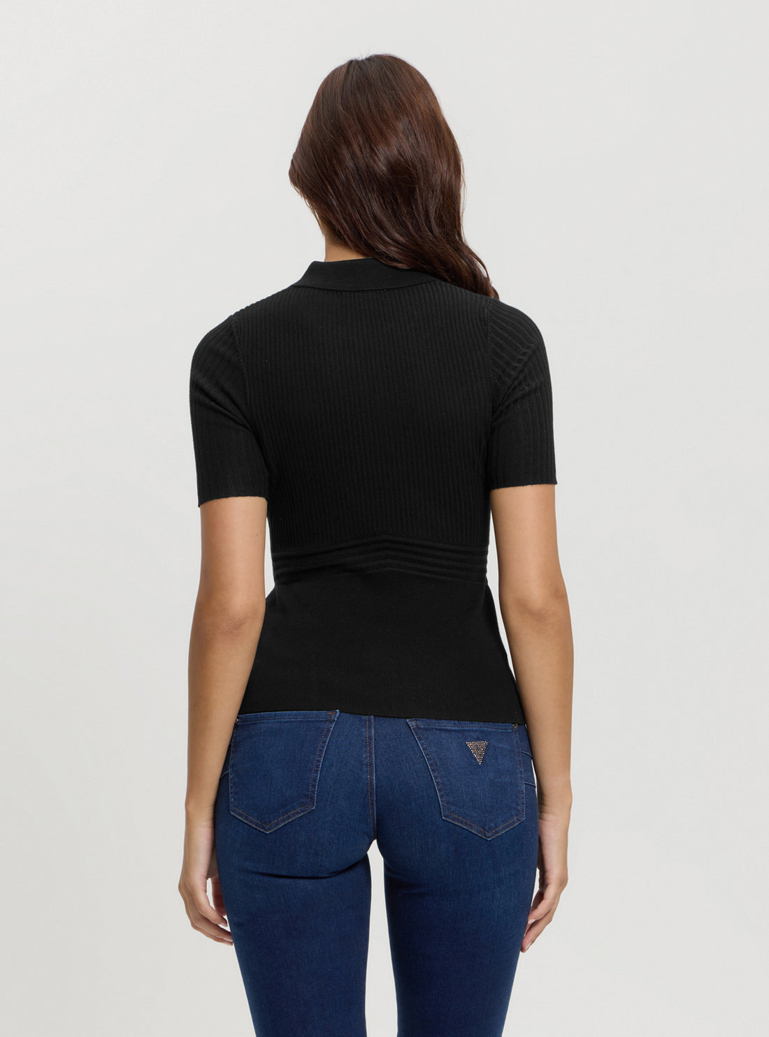 Black Floral Cut-Out Knit Top