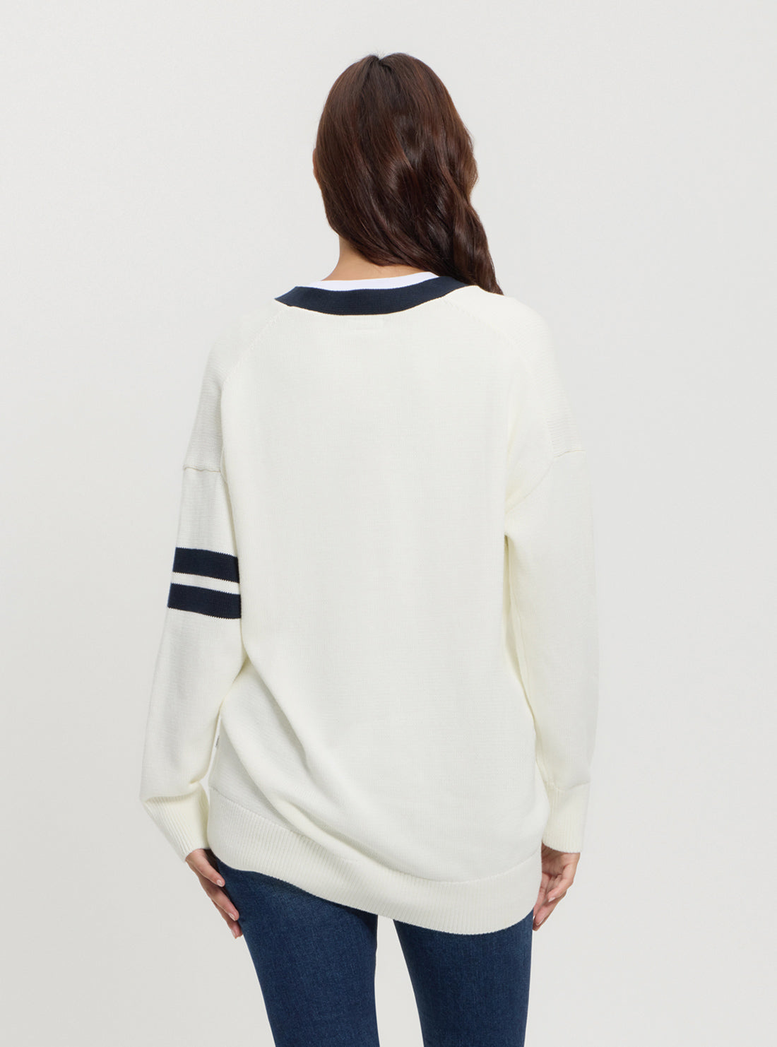 Guess Jeans White 81 Patch Cardigan
