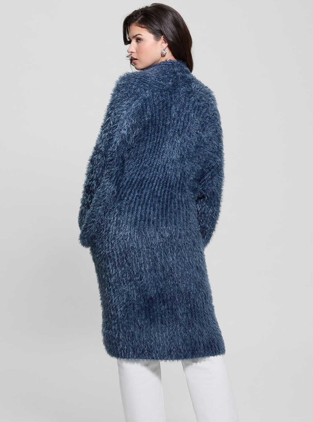 Navy Nori Midi Feather Cardigan