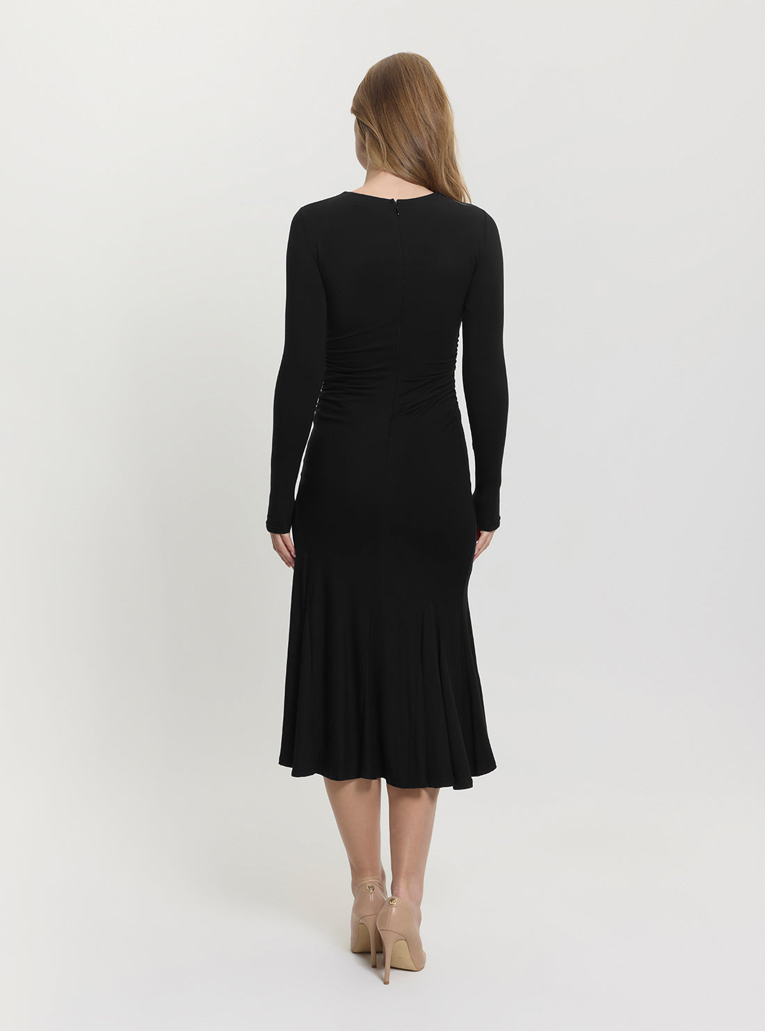 GUESS Womens Black Drew Knit Maxi Dress W5RT1KKC1J2 Back View
