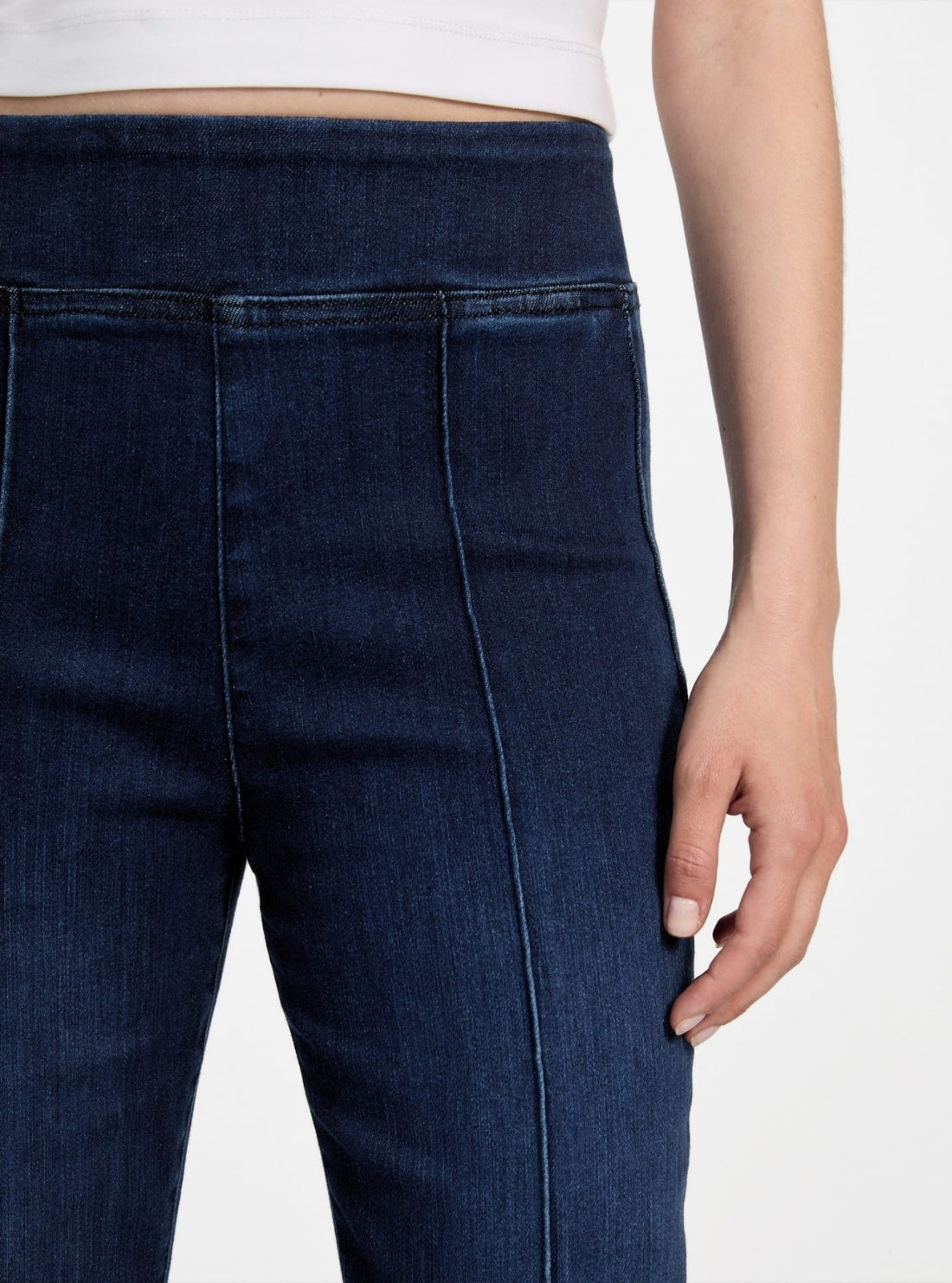 GUESS Womens High Rise Sexy Flare Jeans in Dark Wash W5YA0FD5QR0 Detail View