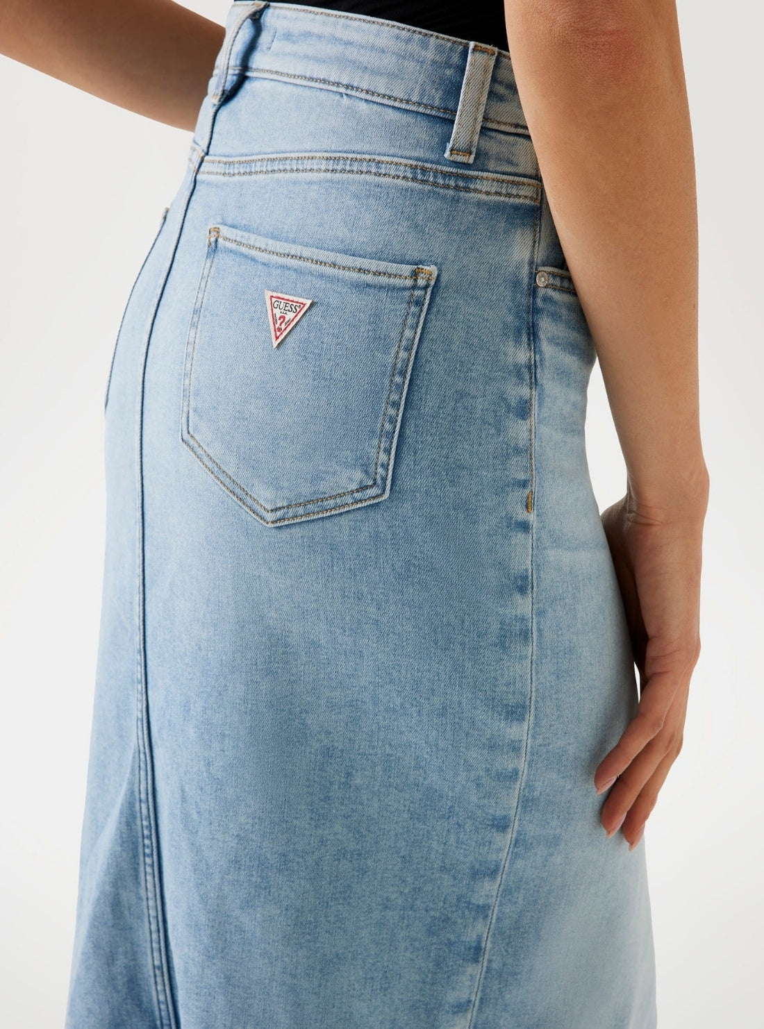 GUESS Womens Blue Mila Denim Skirt W5YD1LD5QQ0 Detail VIew