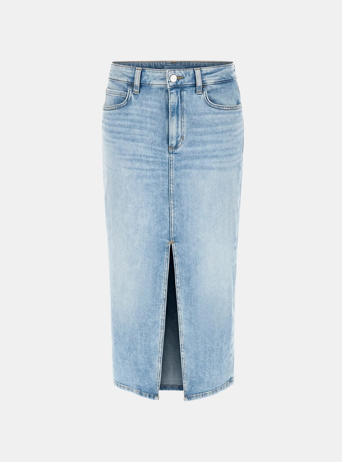 GUESS Womens Blue Mila Denim Skirt W5YD1LD5QQ0 Flatlay