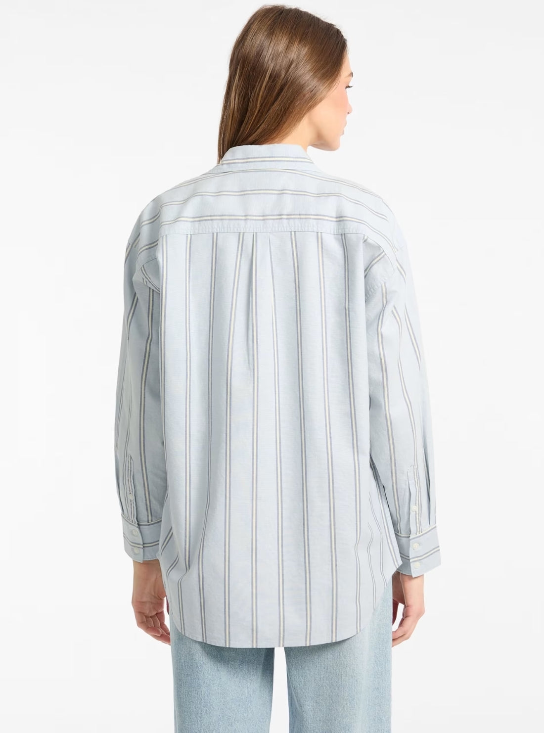 Guess Jeans Blue Oversized Embroidered Shirt W5YH98WHFL1 Back View