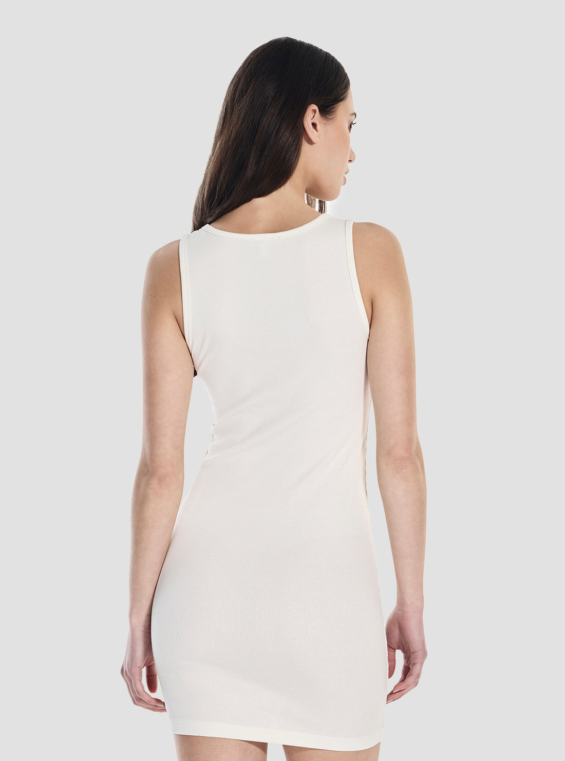 Guess Jeans White Slim Fit Tank Mini Dress W5YK0IKA0H1 Back View