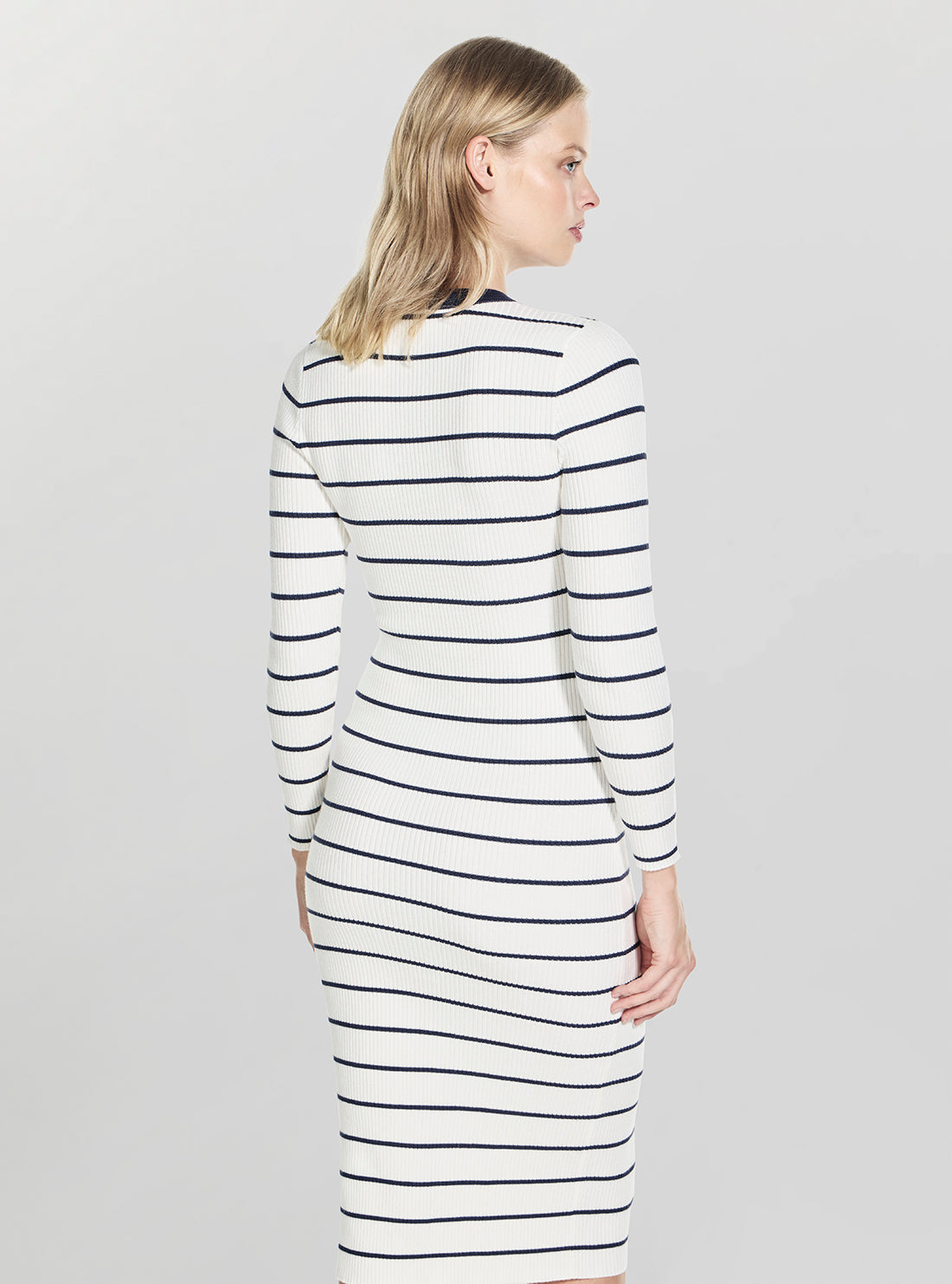 GUESS Womens Eco White Multi Andrea Midi Dress W5YK98Z2YK2 Back View