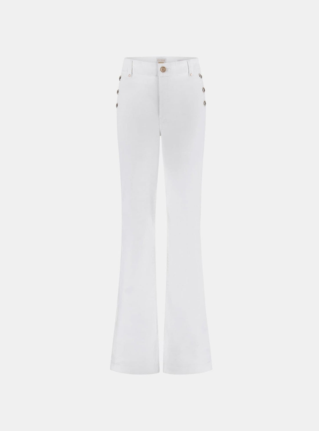 GUESS Womens White New Faye Palazzo Pants W6GA0PW2440 Flatlay