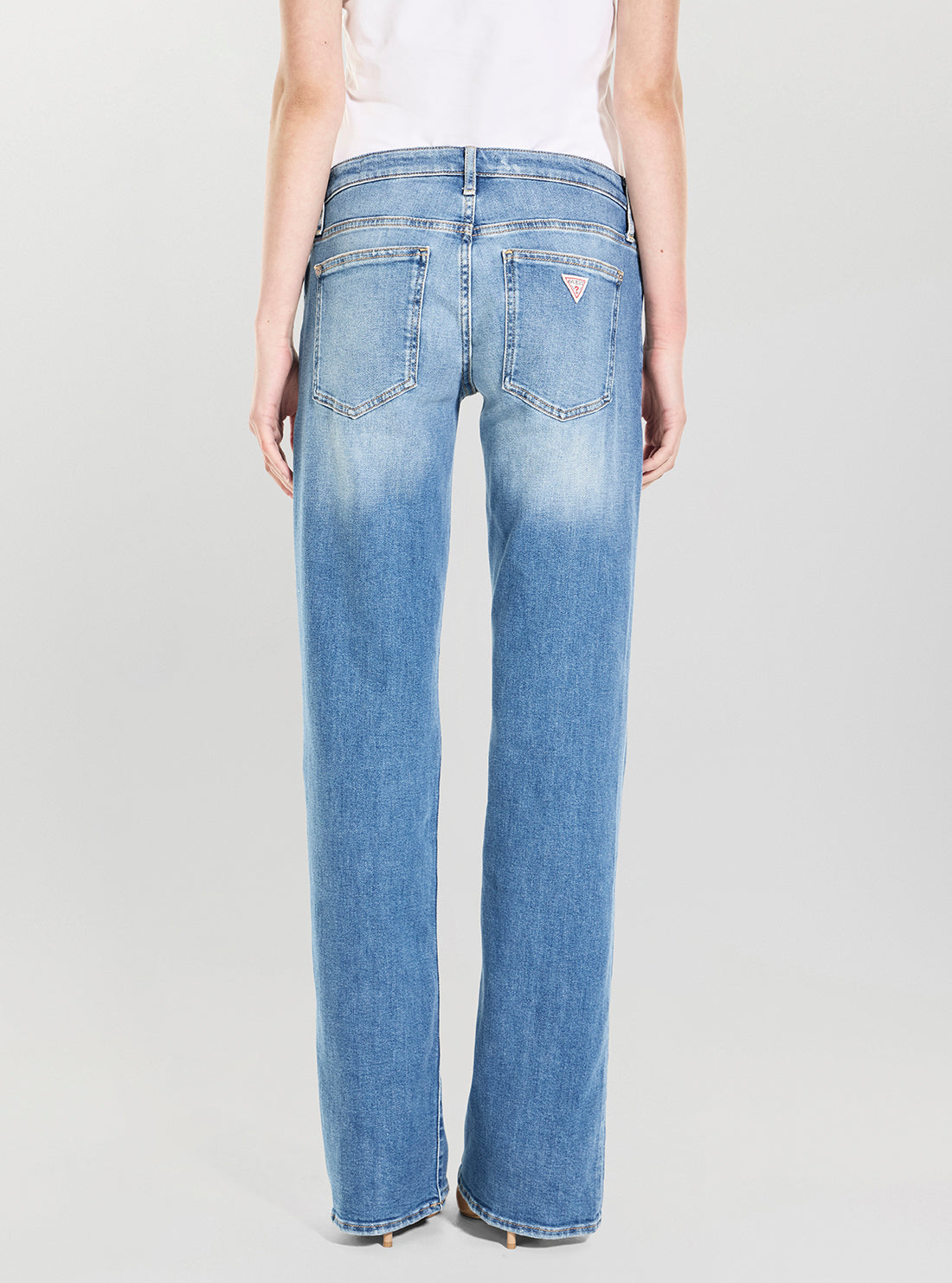 GUESS Womens Low Rise Slouchy Jeans in Medium Wash W6GA1DD1274 Back View