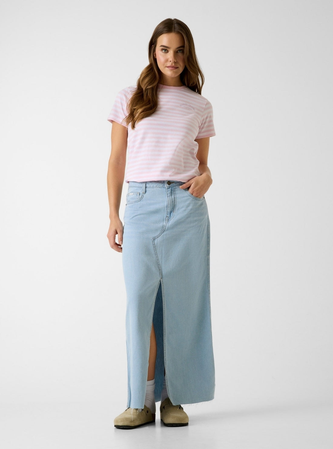 Guess Jeans Blue Full Length Skirt W6GD52D7902 Full View