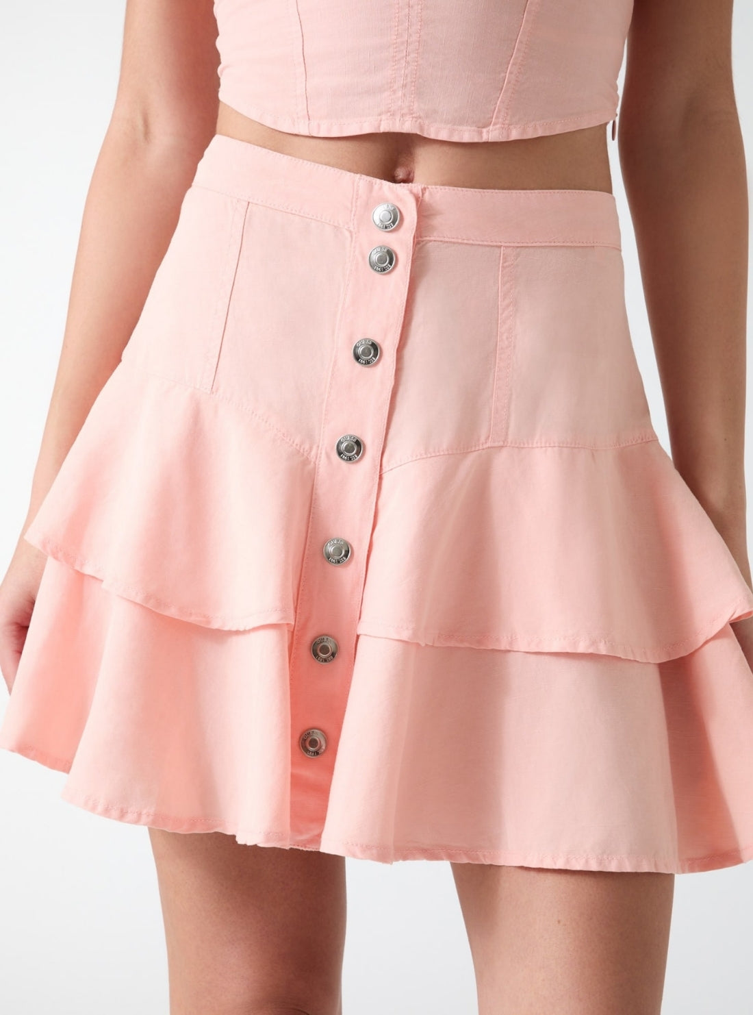 GUESS Womens Eco Peach Dena Mini Skirt W6GD98W2441 Detail View