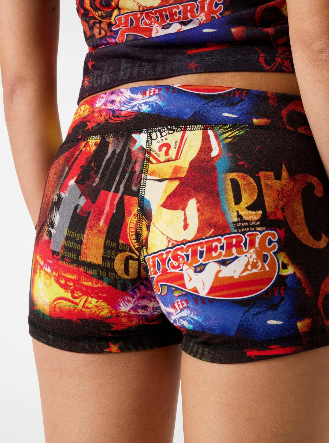 Guess Jeans Hysteric Glamour Printed Shorts W6GDH3K68D2 Back View