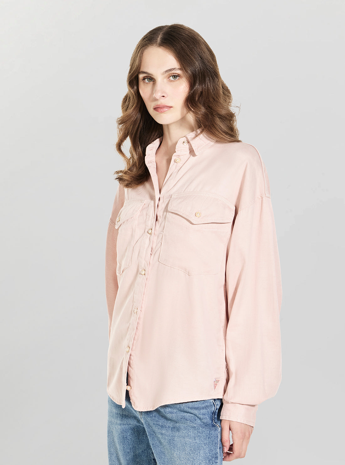 Eco Pink Lara Long Sleeve Shacket