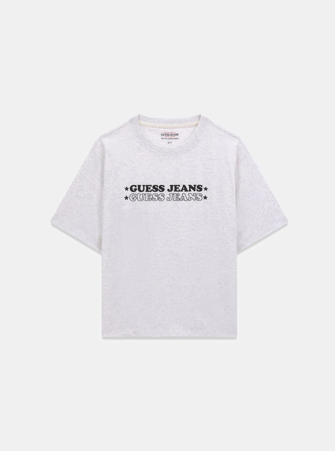 Guess Jeans Grey Heather Boxy Print Star T-Shirt