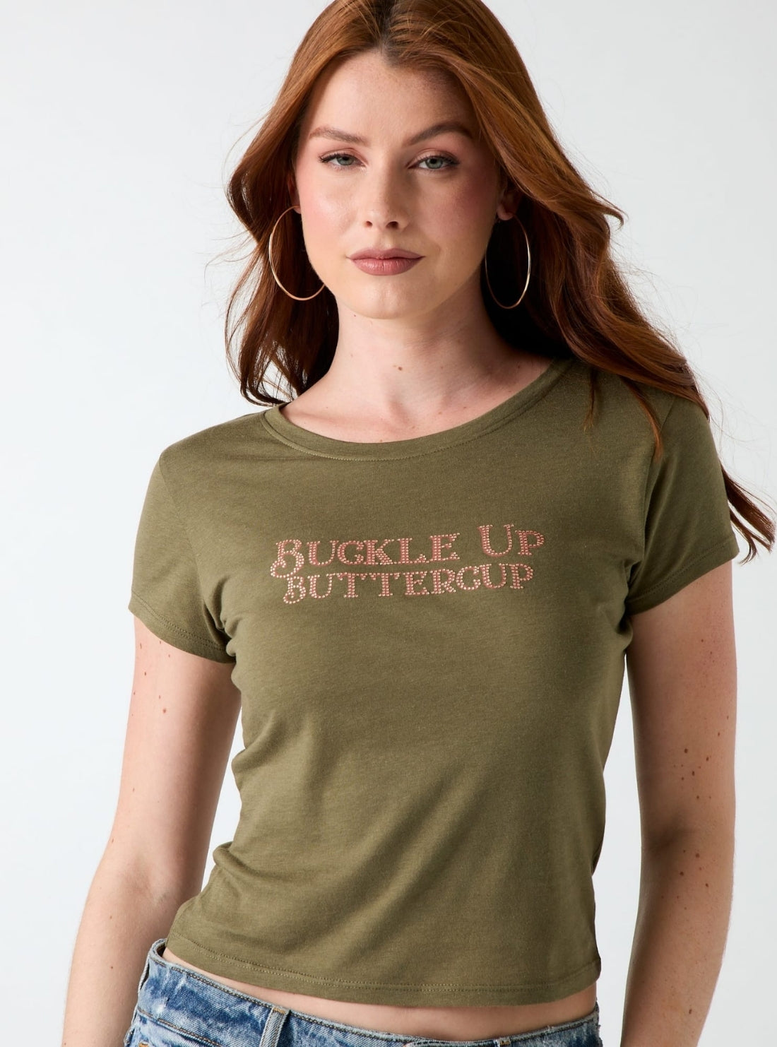 GUESS Womens Eco Green Buttercup R5 T-Shirt W6GI38K3307 Detail View