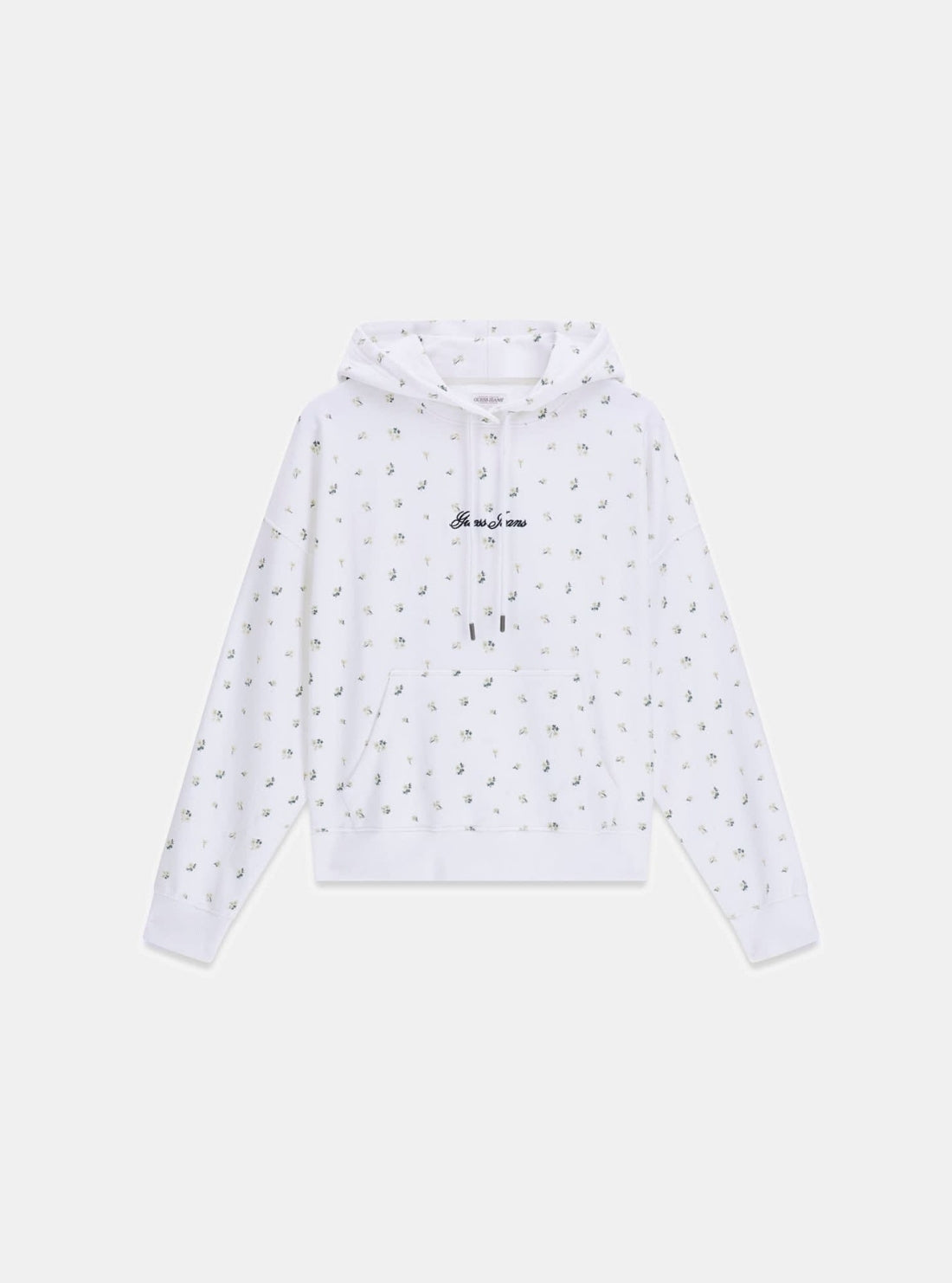 Guess Jeans White Oversized Hoodie Sweatshirt W6GQ27KE901 Flatlay