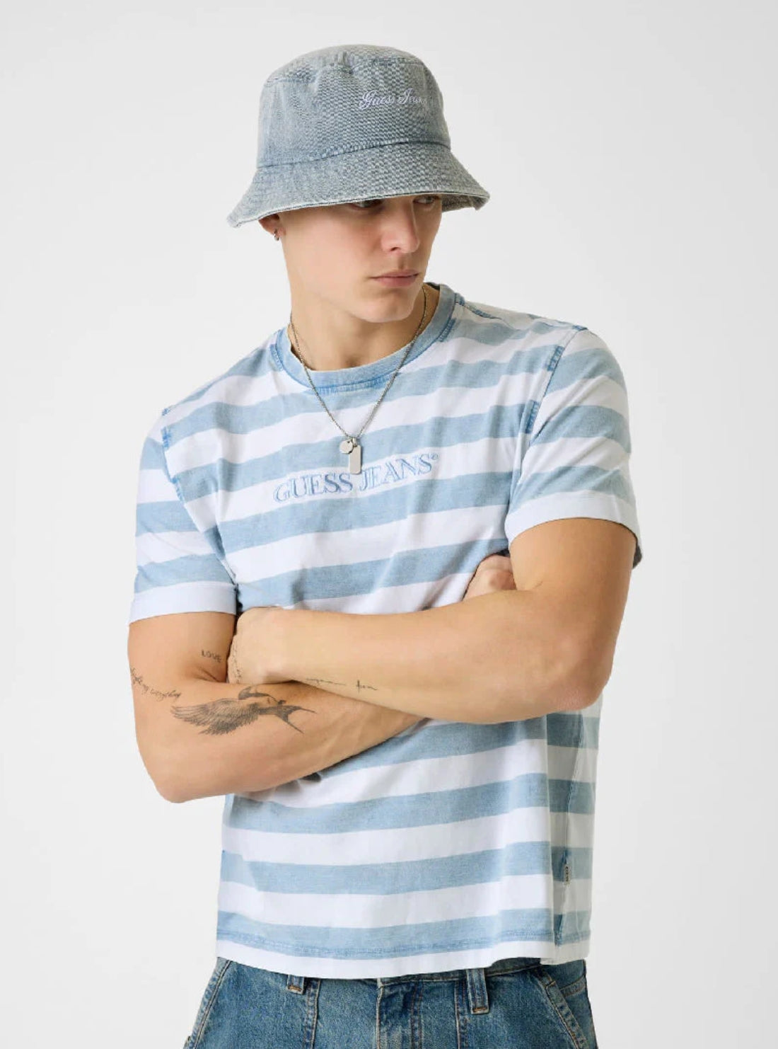 Guess Jeans Denim Bucket Hat W6GZA5WF8V1 Full View