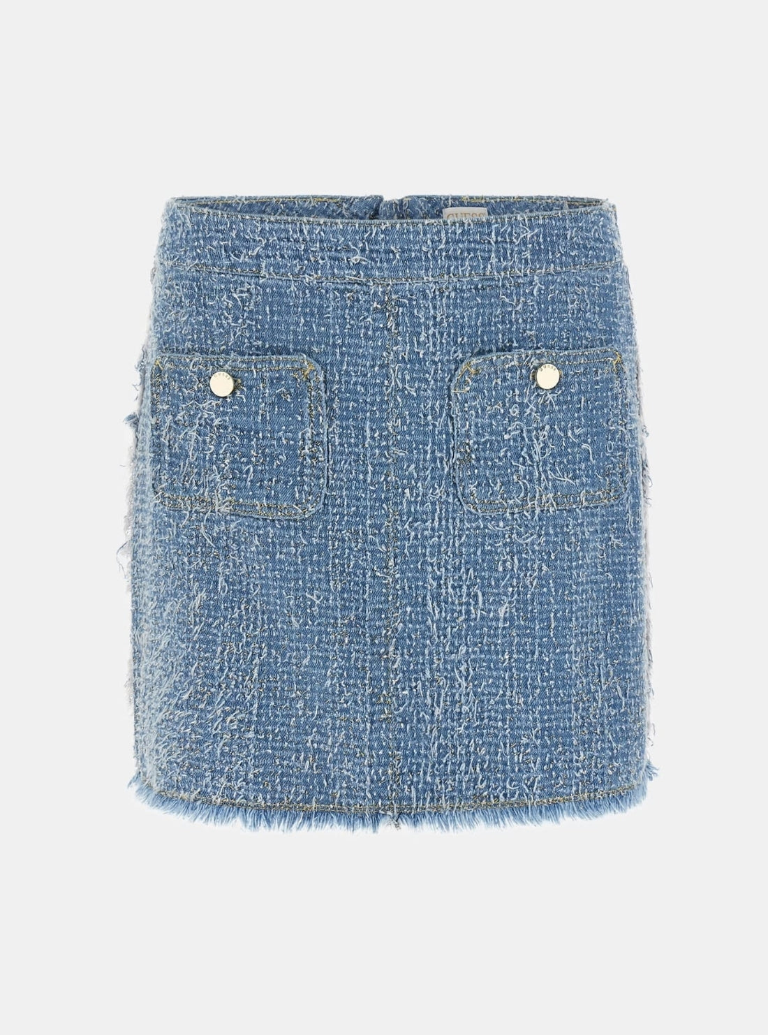 GUESS Womens Blue Juliette Tweed Skirt W6RD0CD6871 Flatlay