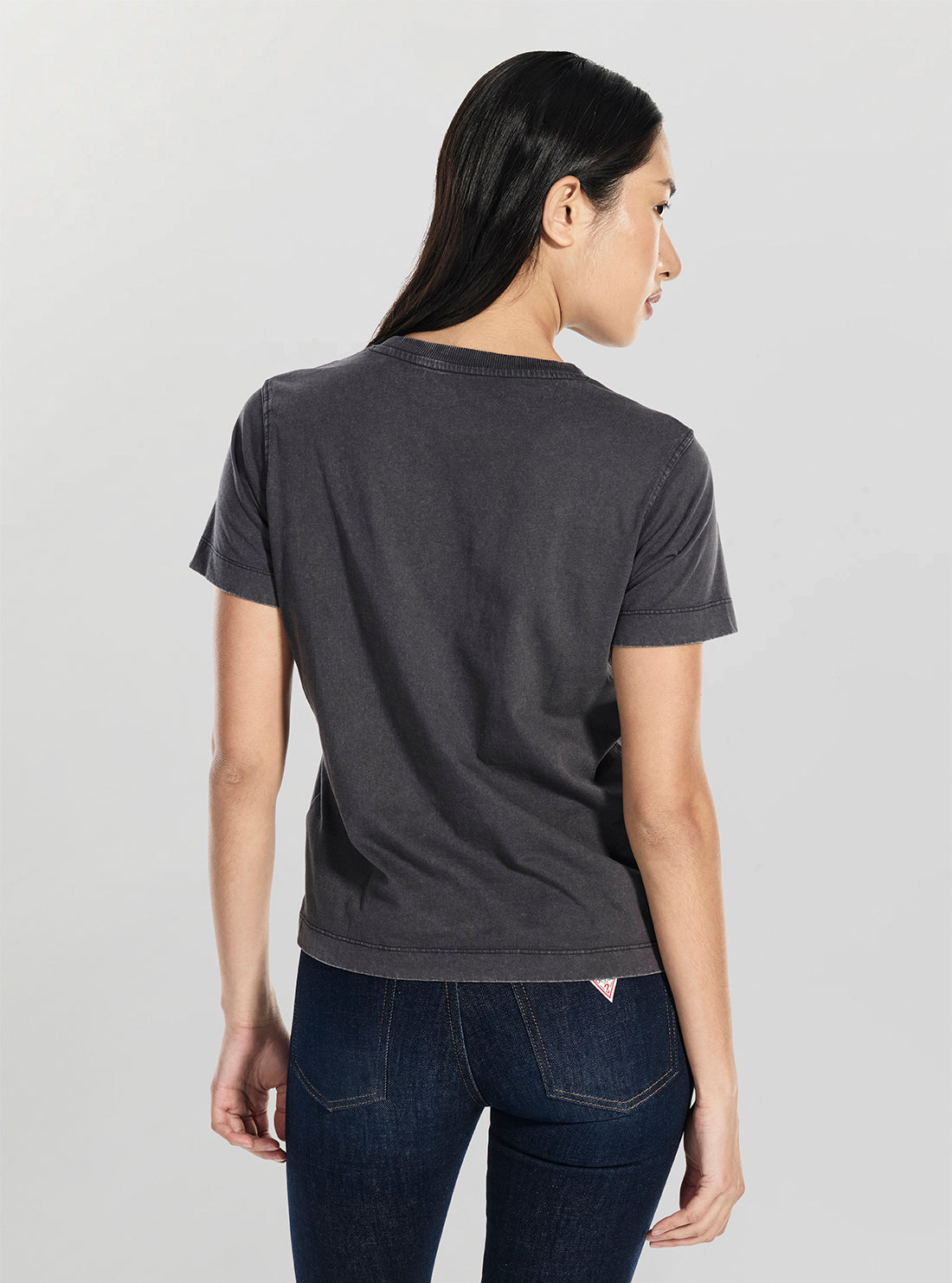 GUESS Womens Grey Guess Bear Graphic T-Shirt W6RI38I3Z14 Back View