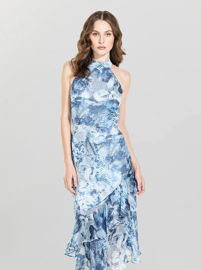 GUESS Womens Eco Passion Flower Print Kea Midi Dress W6RK0VWCWF2 Front View