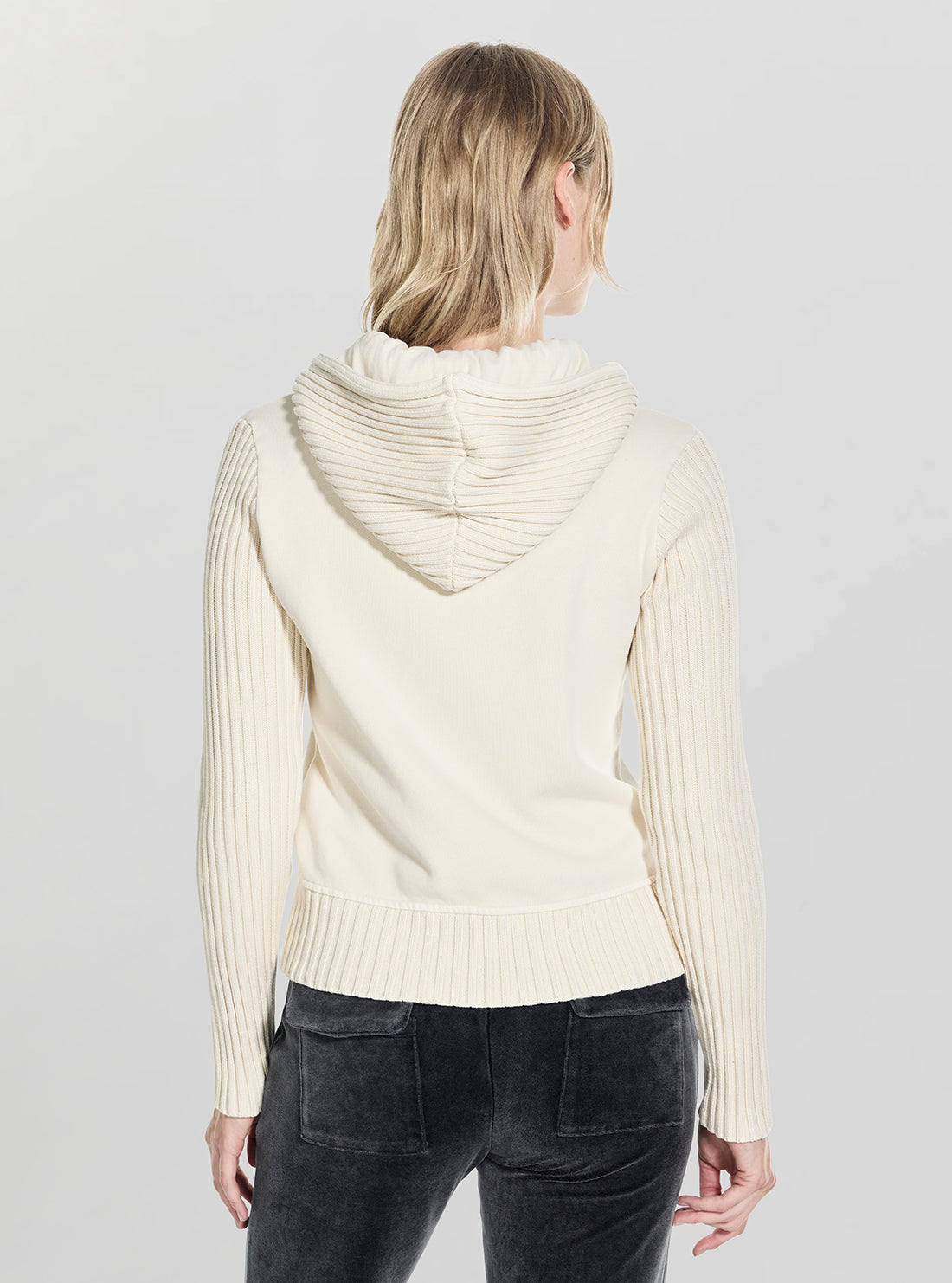 Guess Originals Eco Beige Zip Hoodie W6RQ28KD651 Back View