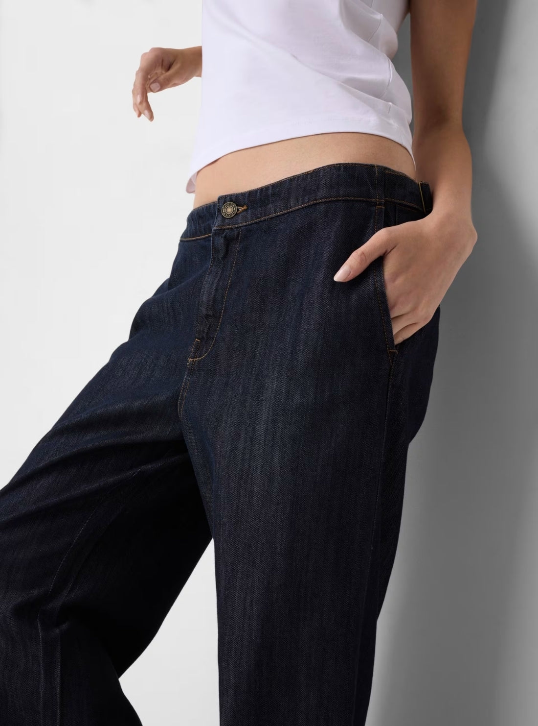 Guess Jeans Blue Extra Wide Chino Jeans W6YA09D1183 Detail View