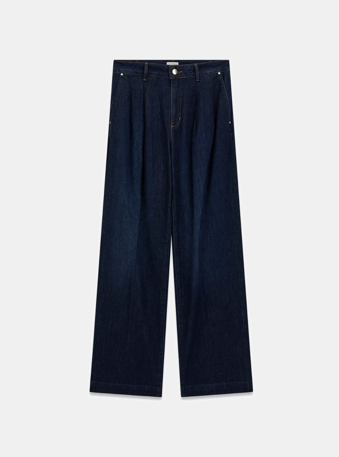 GUESS Womens High Rise Perfect Jeans in Dark Wash W6YAJFD1354 Flatlay