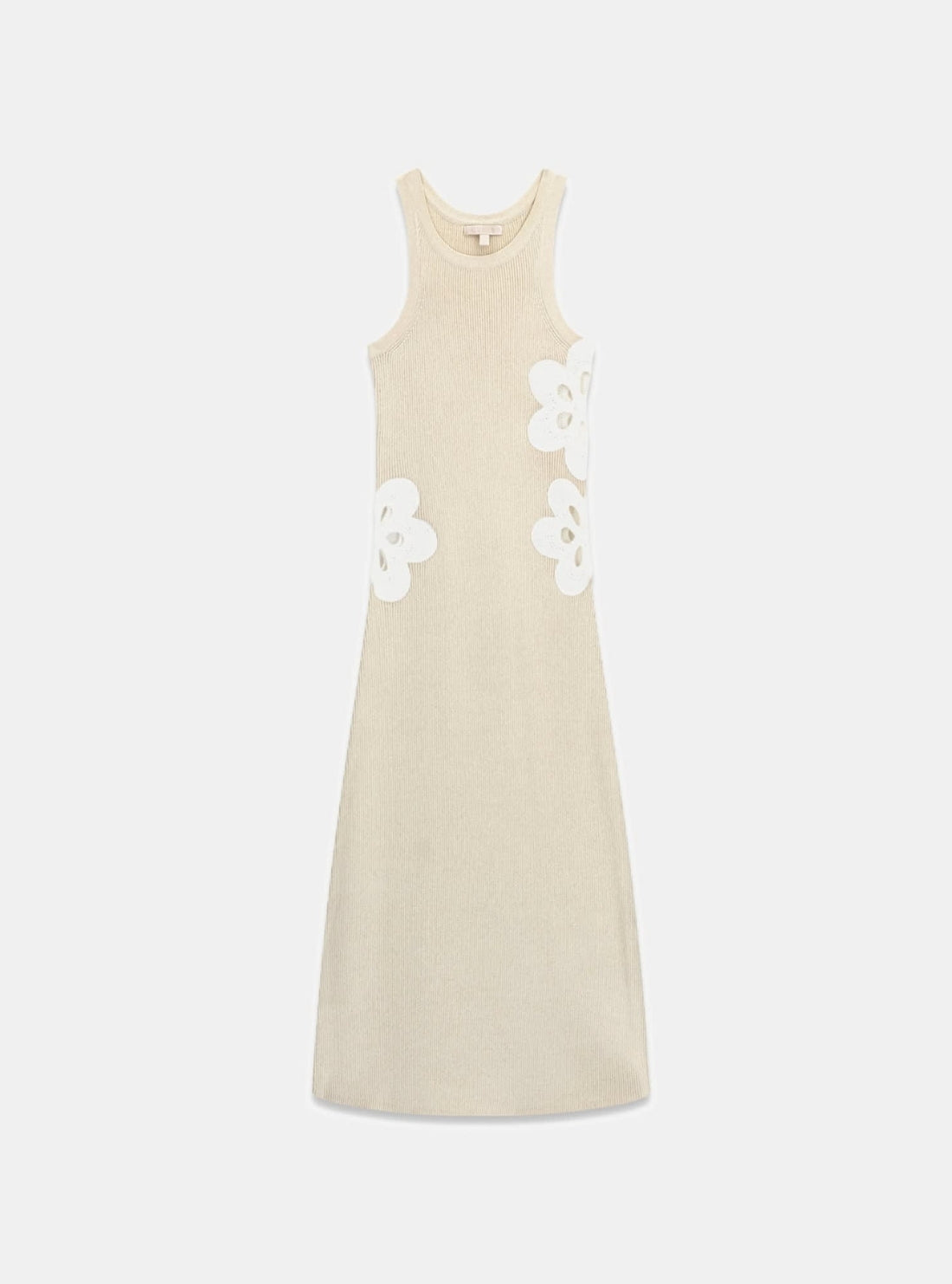 GUESS Womens Beige Laurie Lurex Long Dress W6YKALZ1222 Flatlay