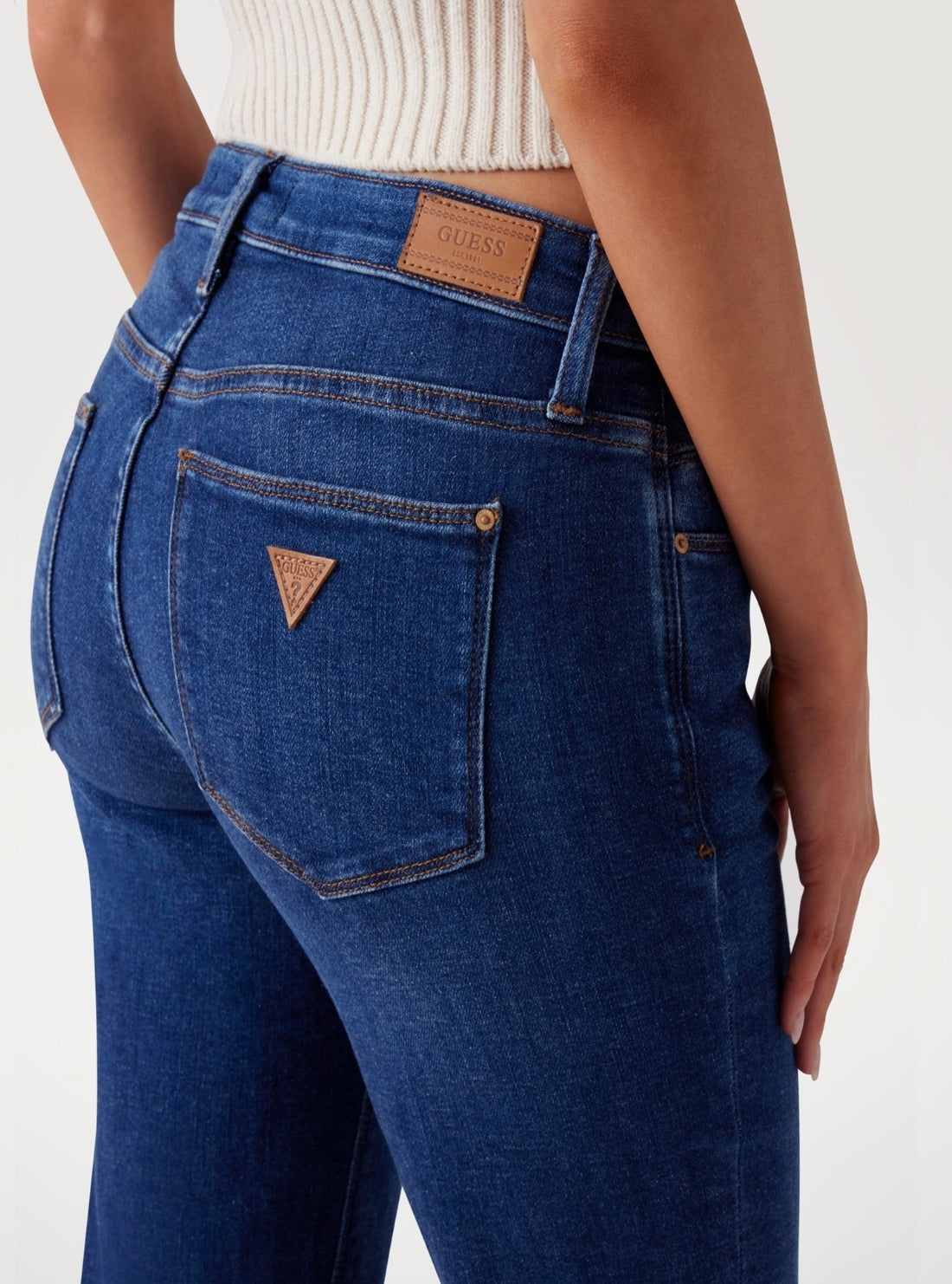 GUESS Womens  Mid-Rise Bootcut Jeans in Medium Wash  WBGA58D4MZ0 Detail View