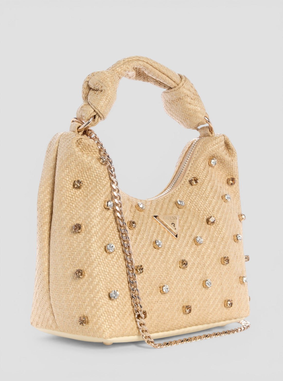 GUESS Womens Beige Isotta Small Hobo Bag WE966001 Side View