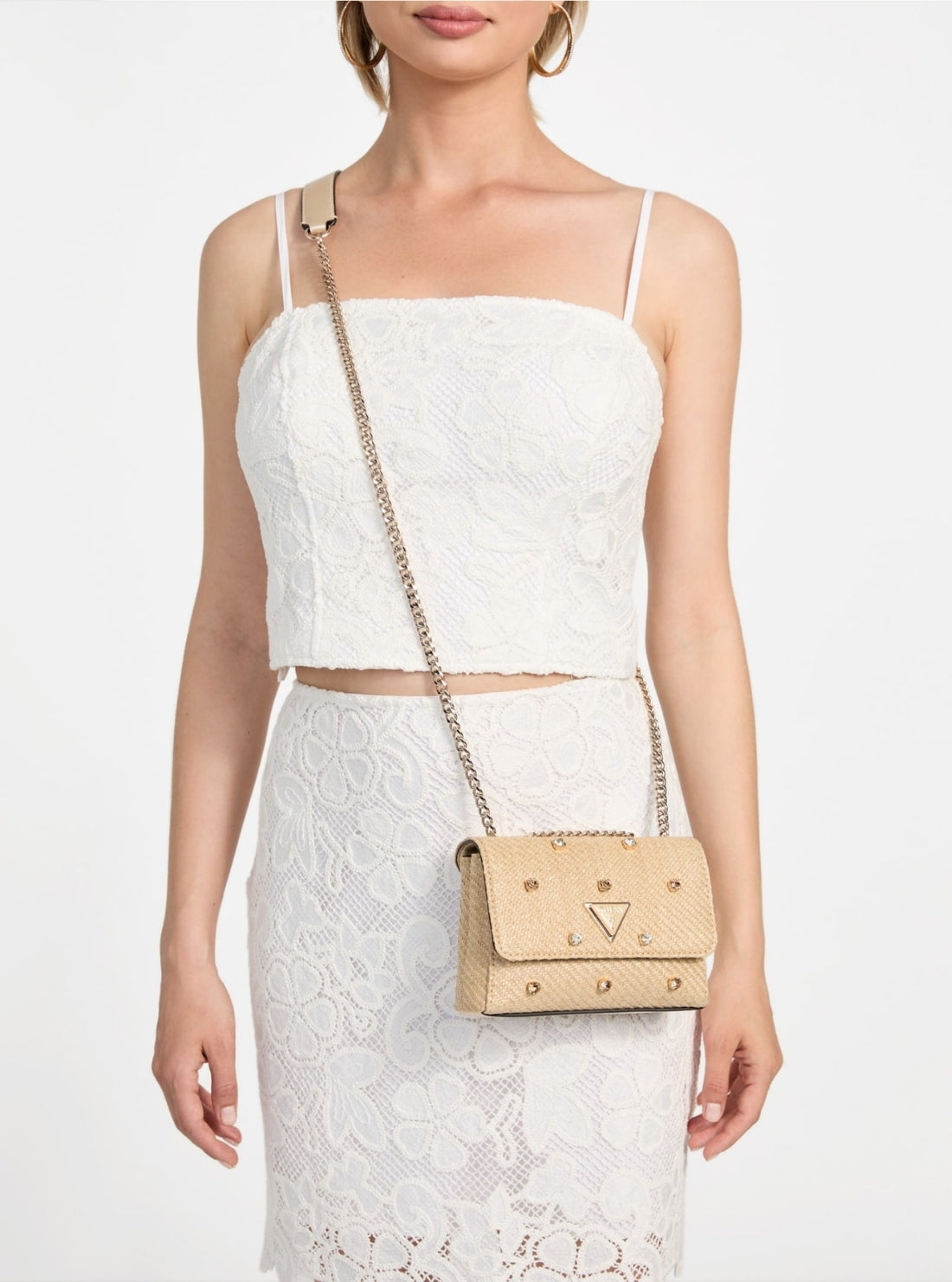 Natural Giully II Mini Convertible Flap Bag