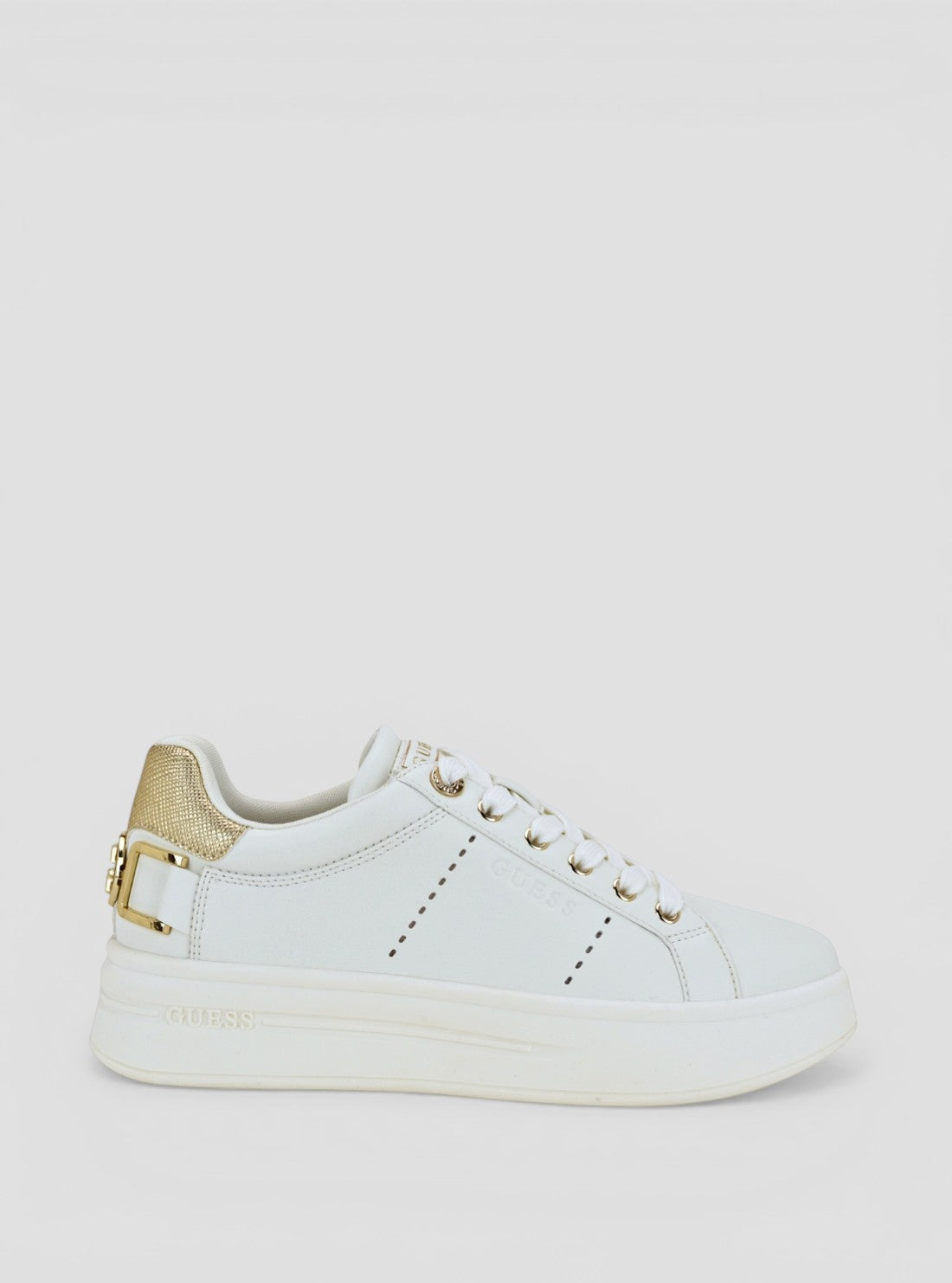 GUESS Foorwear White Wesli Sneakers WESLI Side View