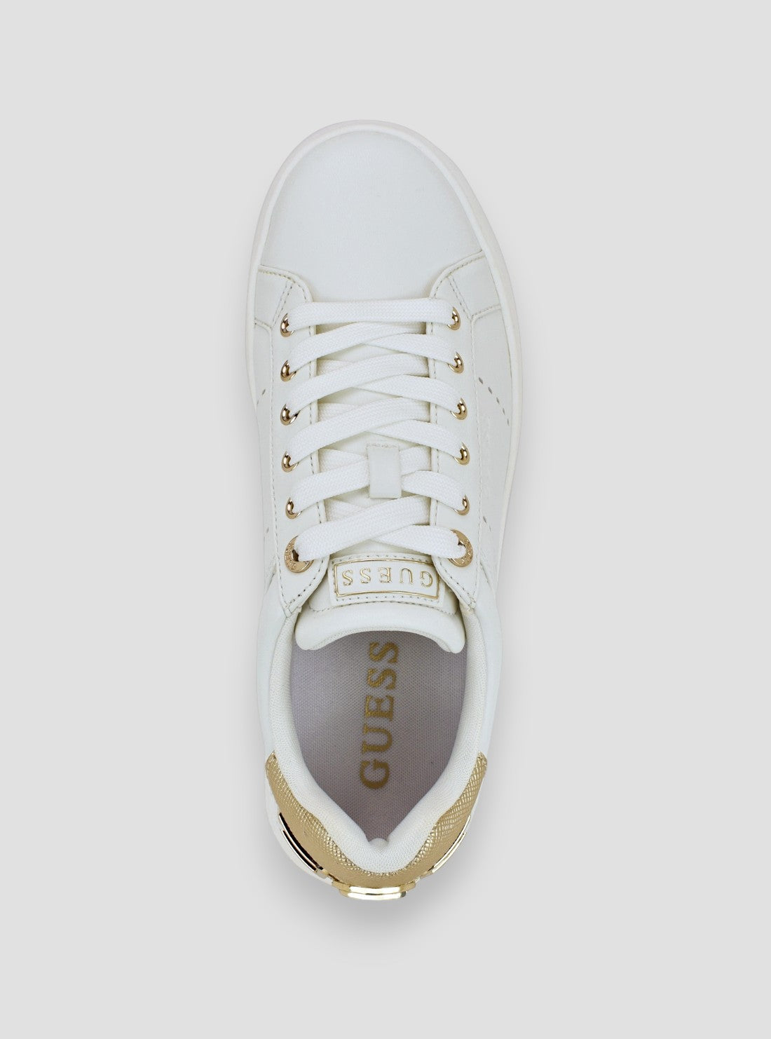 GUESS Foorwear White Wesli Sneakers WESLI Top View