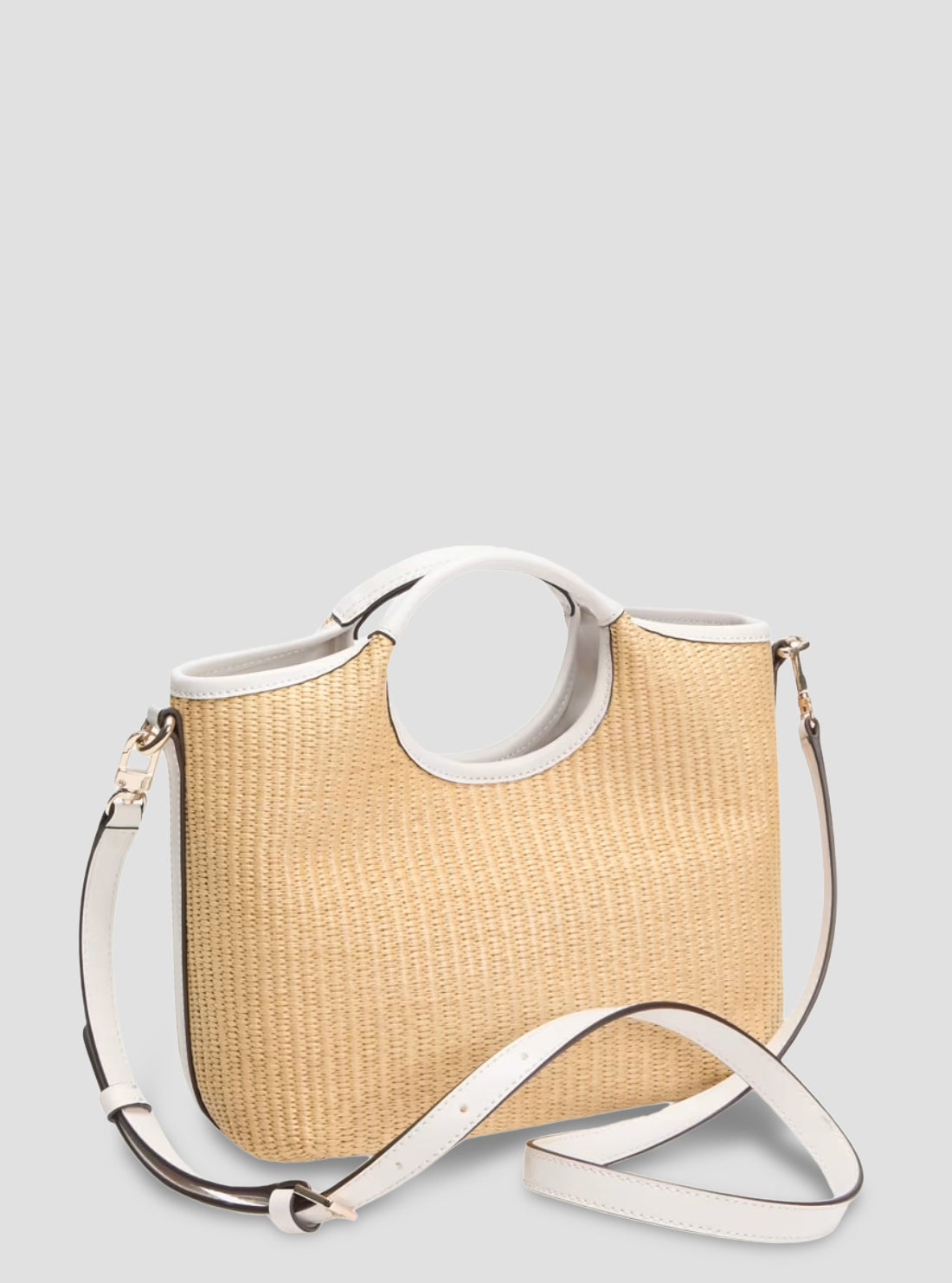 Beige White Kirsten Mini Satchel Bag