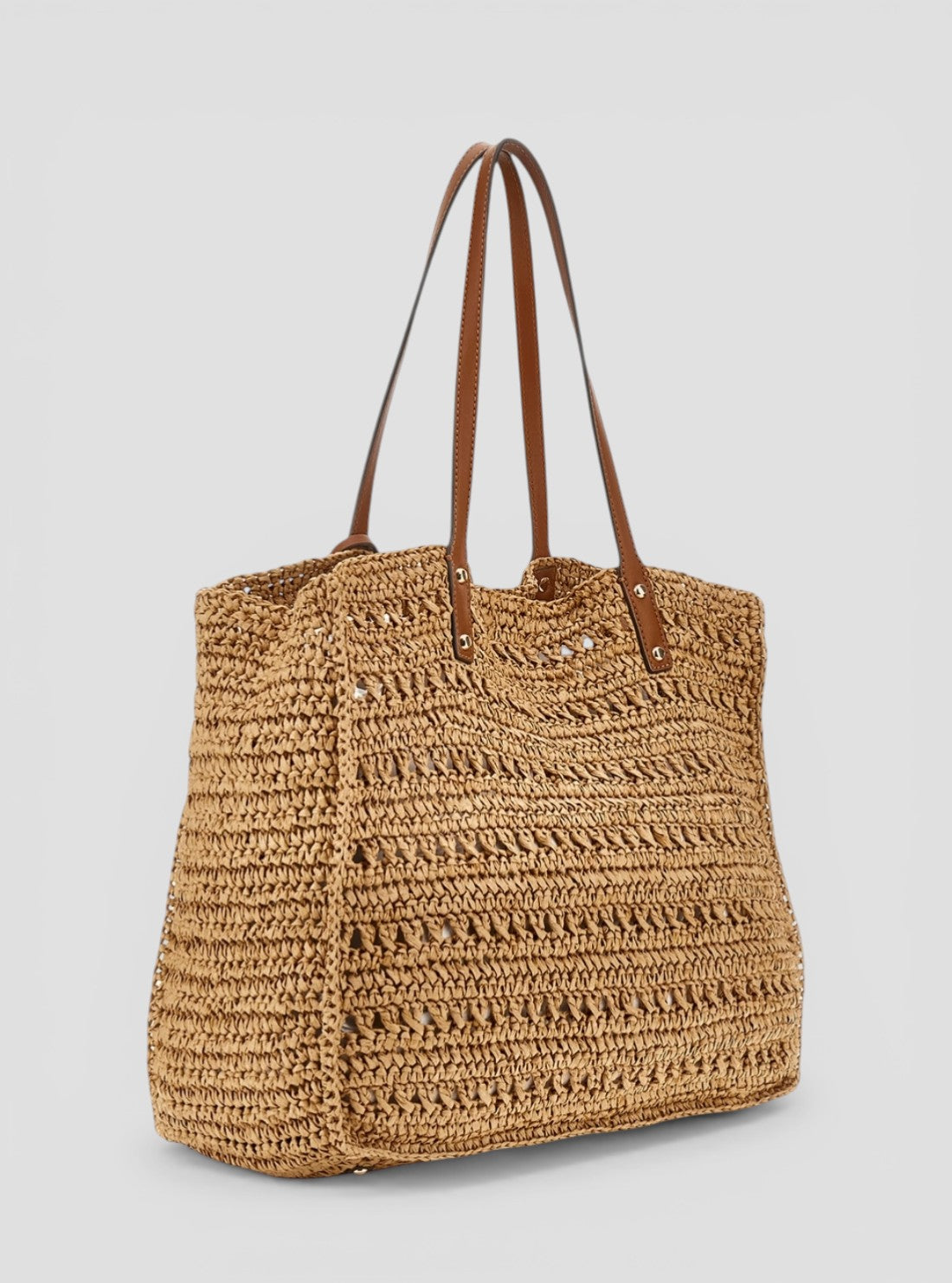 GUESS Womens Brown Irene Large 2 In 1 Tote Bag WG868524 Side View