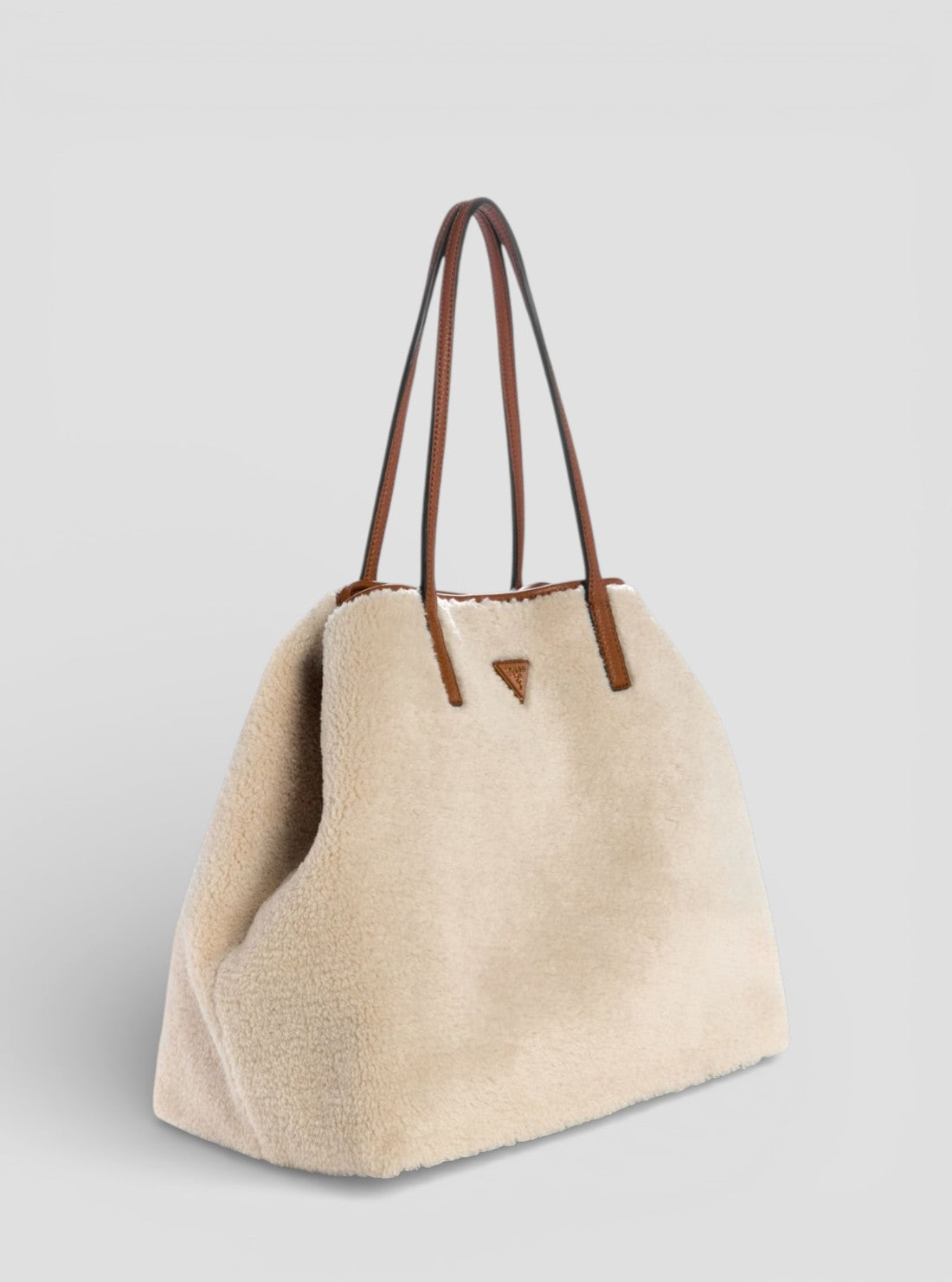 GUESS Womens Natural Victoria Large 2 in 1 Tote Bag WG951429 Side View