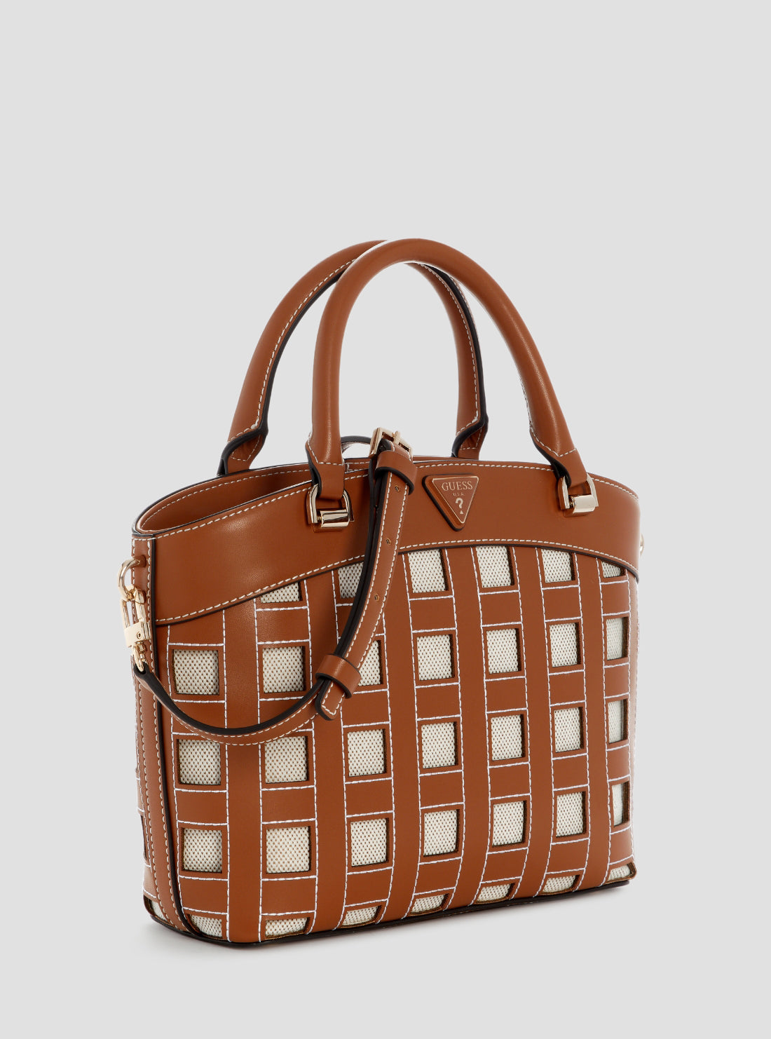 GUESS Womens Caramel Frankie Girlfriend Satchel Bag WG973605 Side View