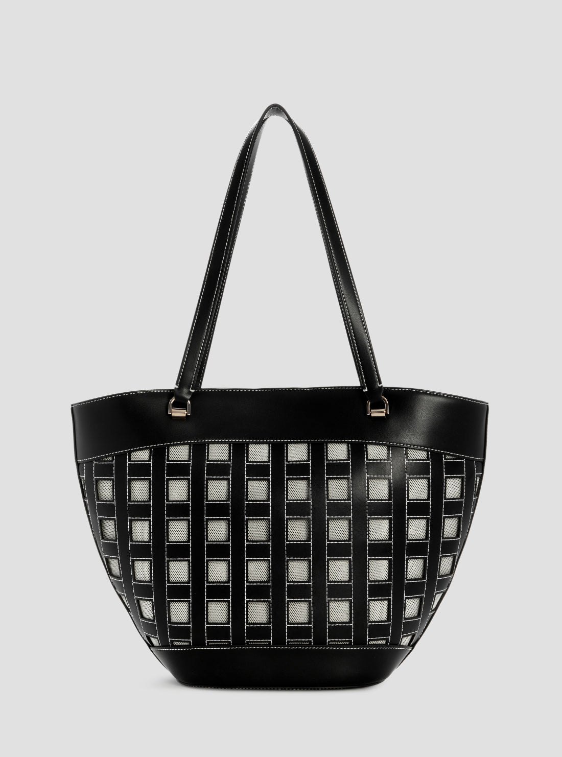 GUESS Womens Black Frankie Girlfriend Tote Bag WG973622 Back View