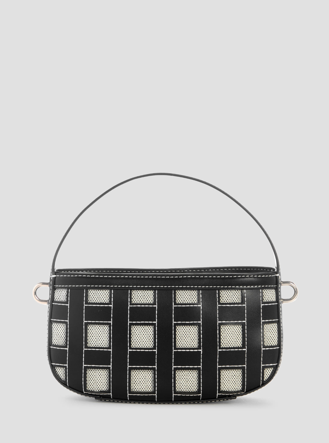 GUESS Womens Black Frankie Mini Hobo Bag WG973677 Back View