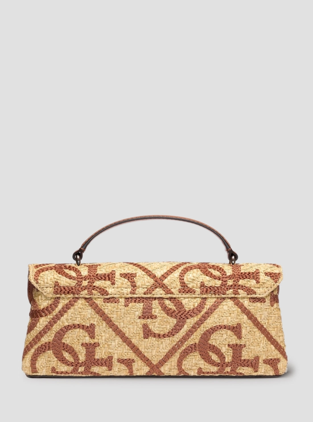 GUESS Womens Natural Caramel Kirsten Top Handle Flap Bag WL974320 Back View