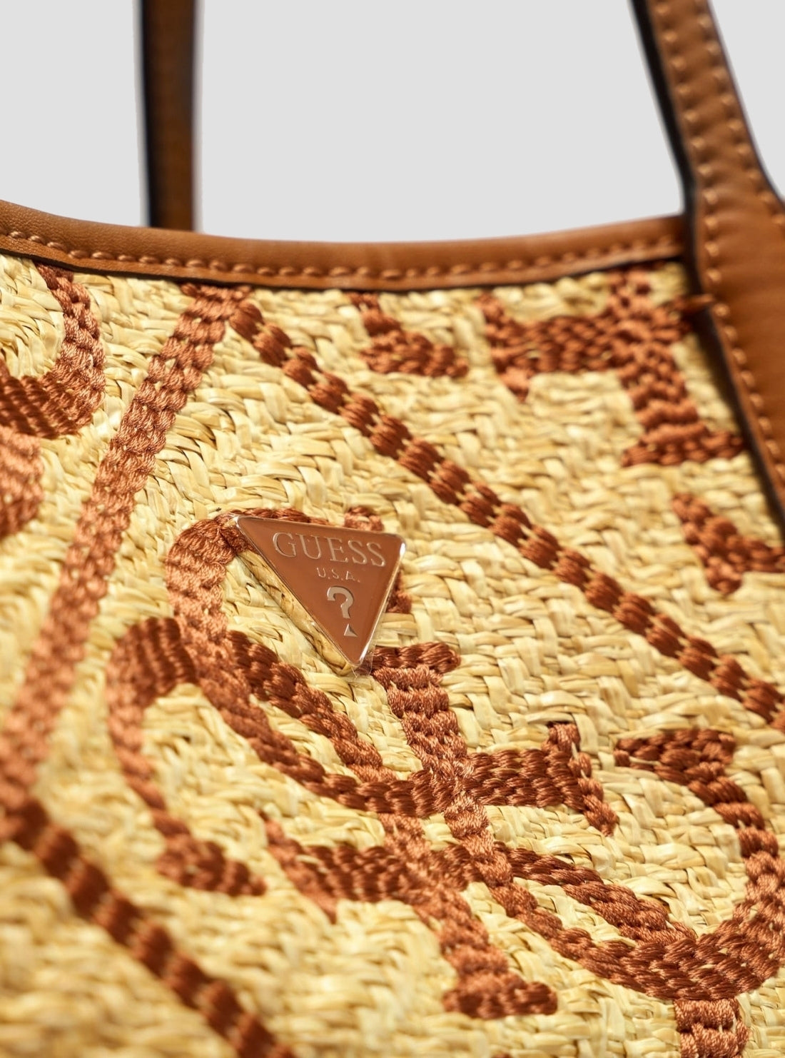 GUESS Womens Natural Brown Kirsten Large 2 In 1 Tote Bag WL974324 Detail View2