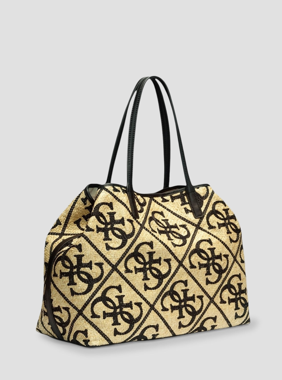 GUESS Womens Natural Black Kirsten Large 2 In 1 Tote Bag WL974324 Side View