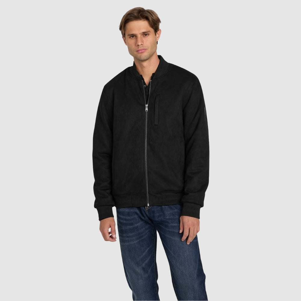 Black Grover Faux-Suede Jacket